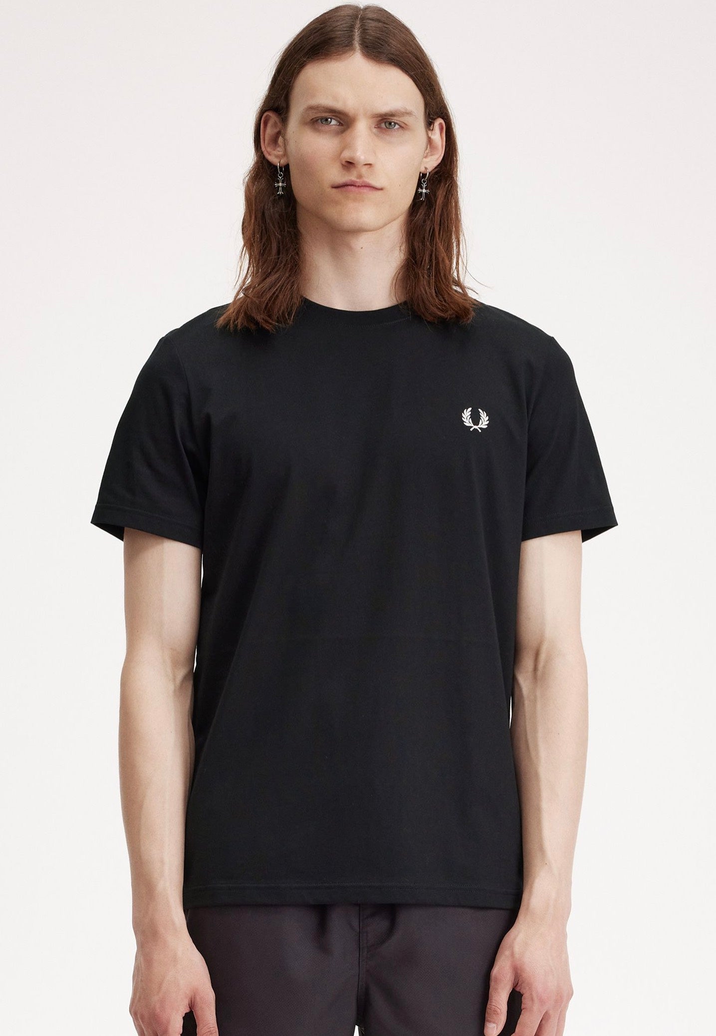 Fred Perry - Rear Powder Laurel Graphic Black - T-Shirt Comfortable