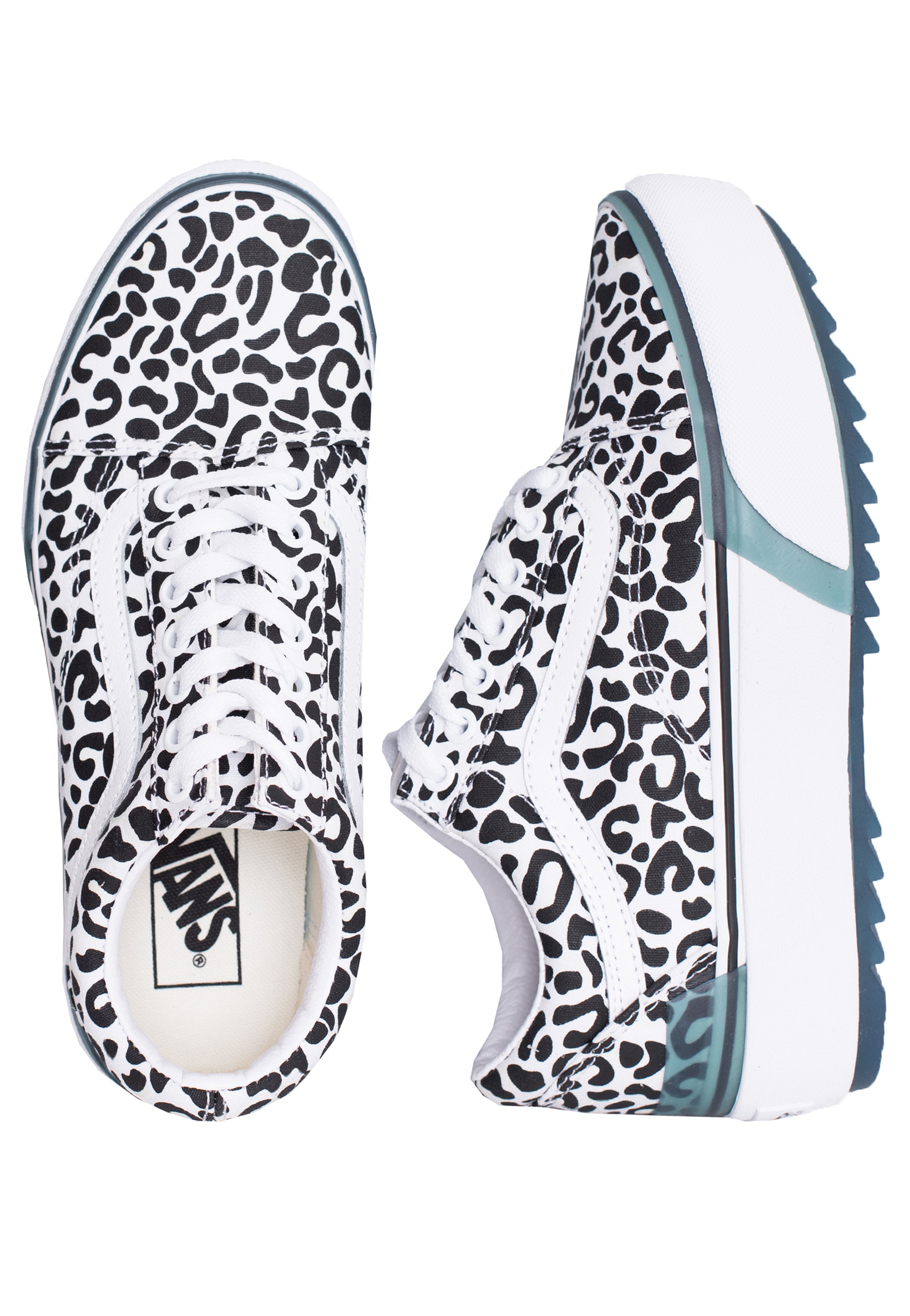 Vans - Old Skool Stacked (Uv Ink) Leopard/True White - Girl Shoes Buy Cheap With Paypal