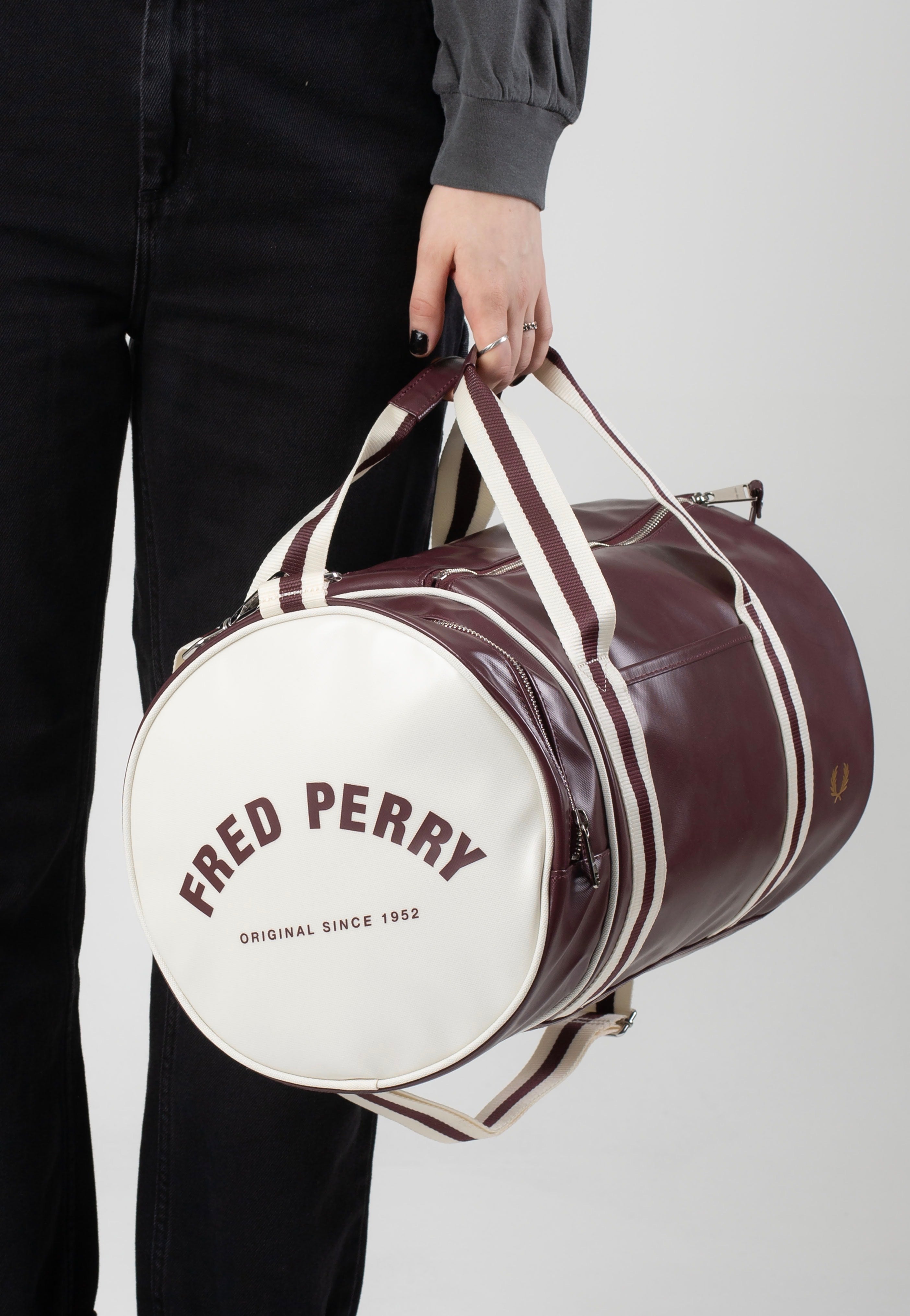 Fred Perry - Classic Barrel Oxblood/Ecru - Dufflebag Cheap