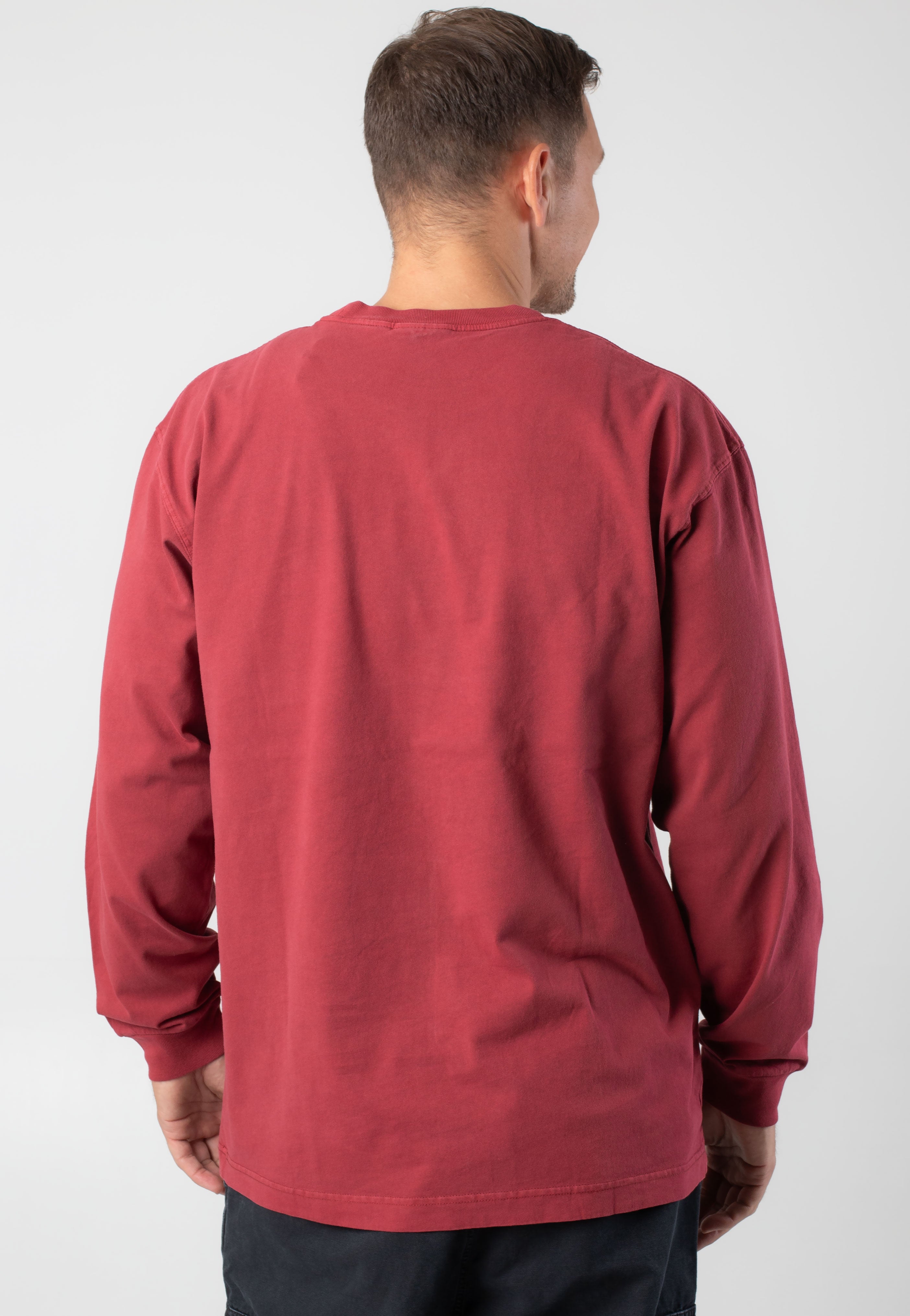 Carhartt WIP - Vista Garment Dyed Scarlet - Longsleeve Recommend Sale Online