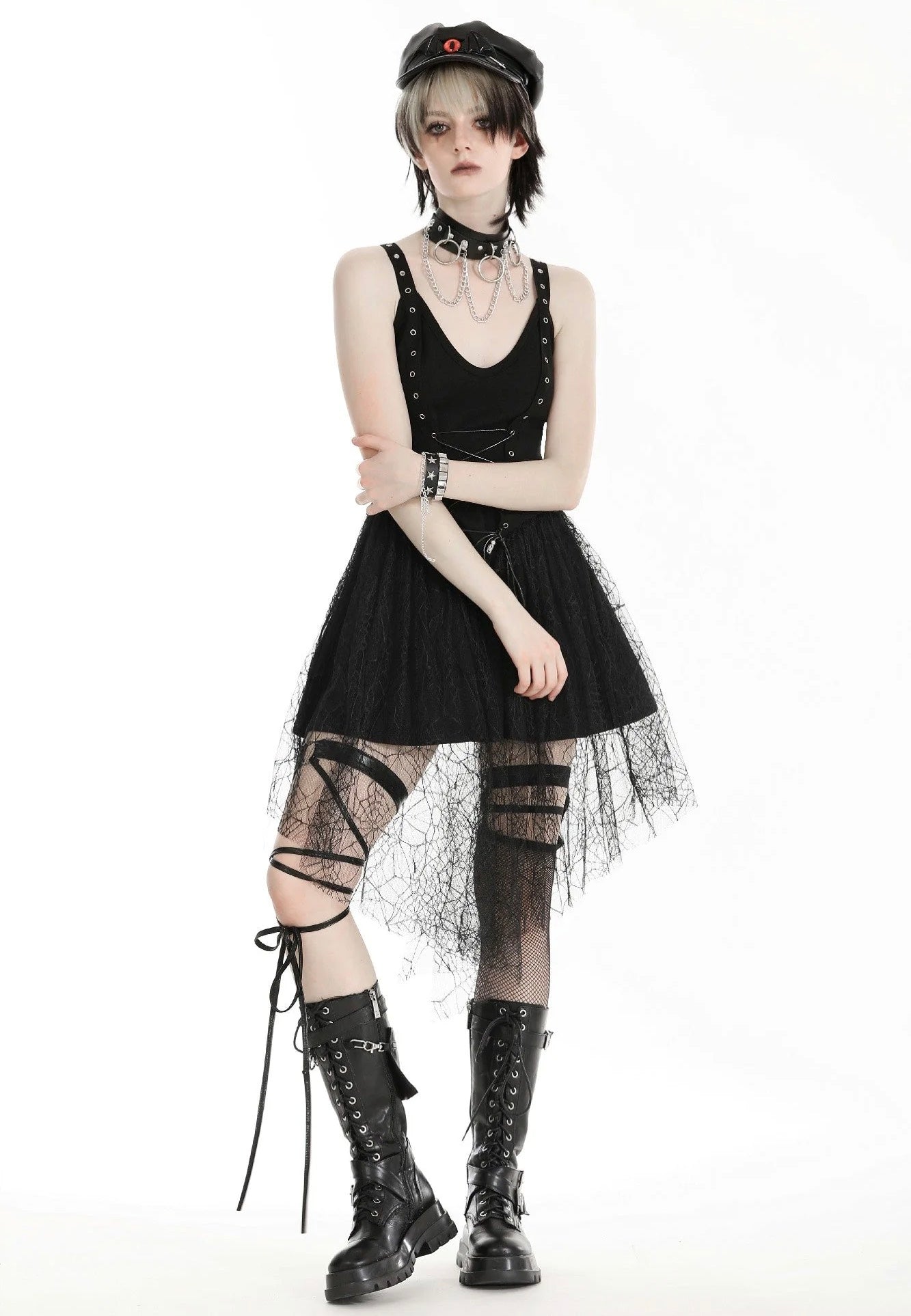 Dark In Love - Spider Web With Metal Pentagrams Black - Dress Buy Cheap Latest