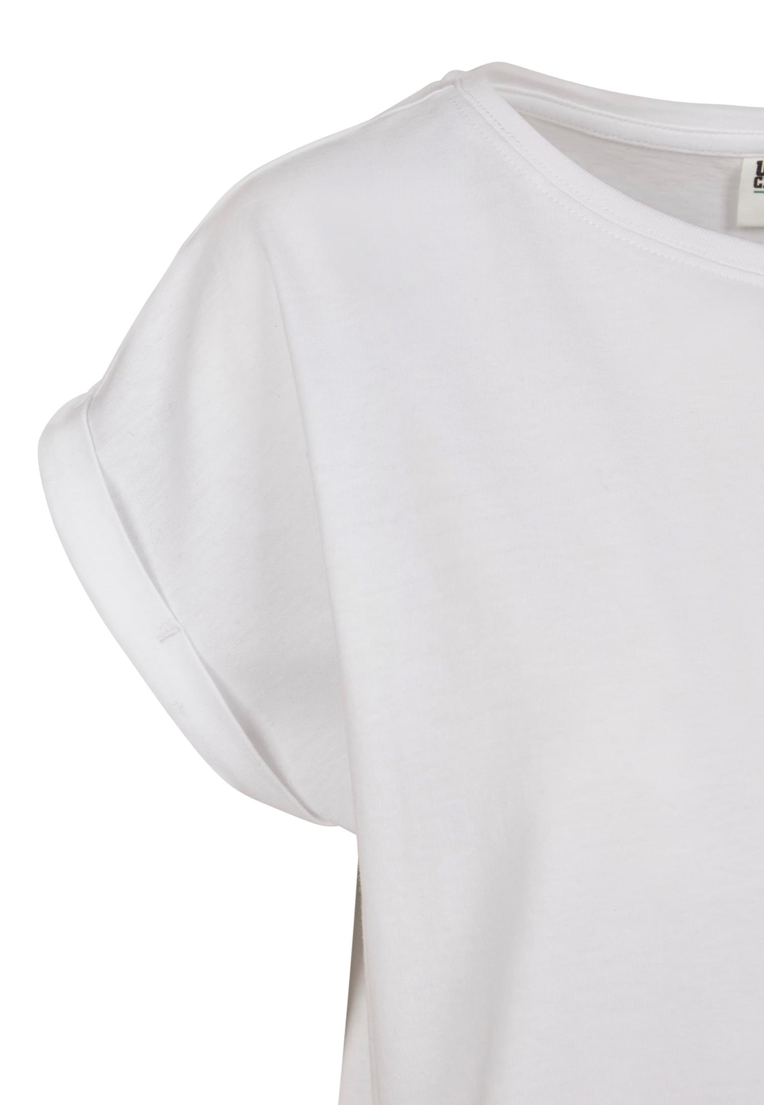 Urban Classics - Ladies Organic Extended Shoulder White - T-Shirt Outlet Wiki