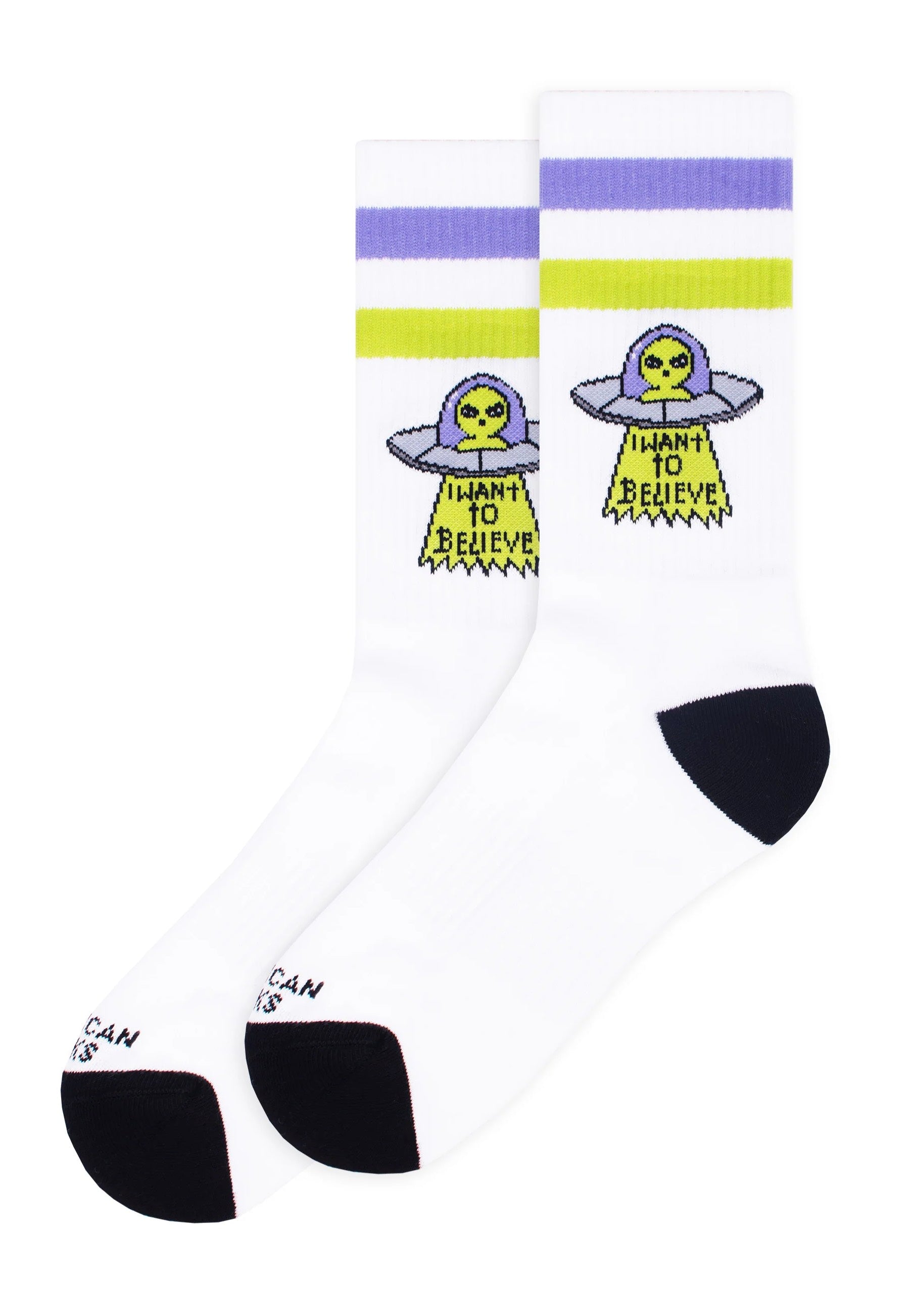 American Socks - Believe Mid High White - Socks Outlet Choice