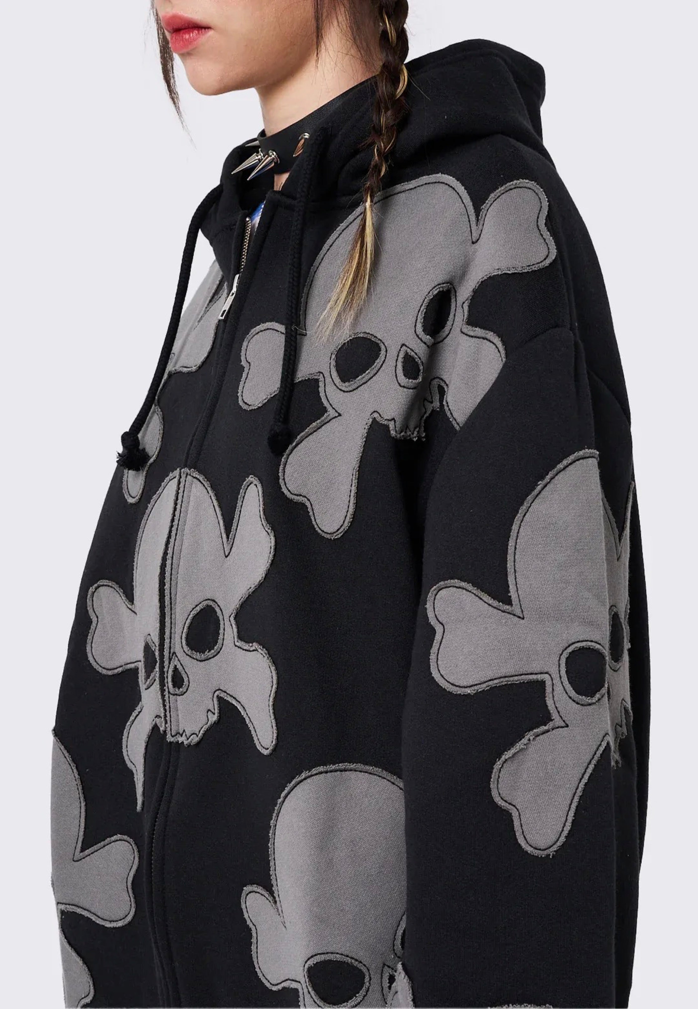 Minga London - Skull Craft Patch Oversized - Zipper Sale Cheap Pice