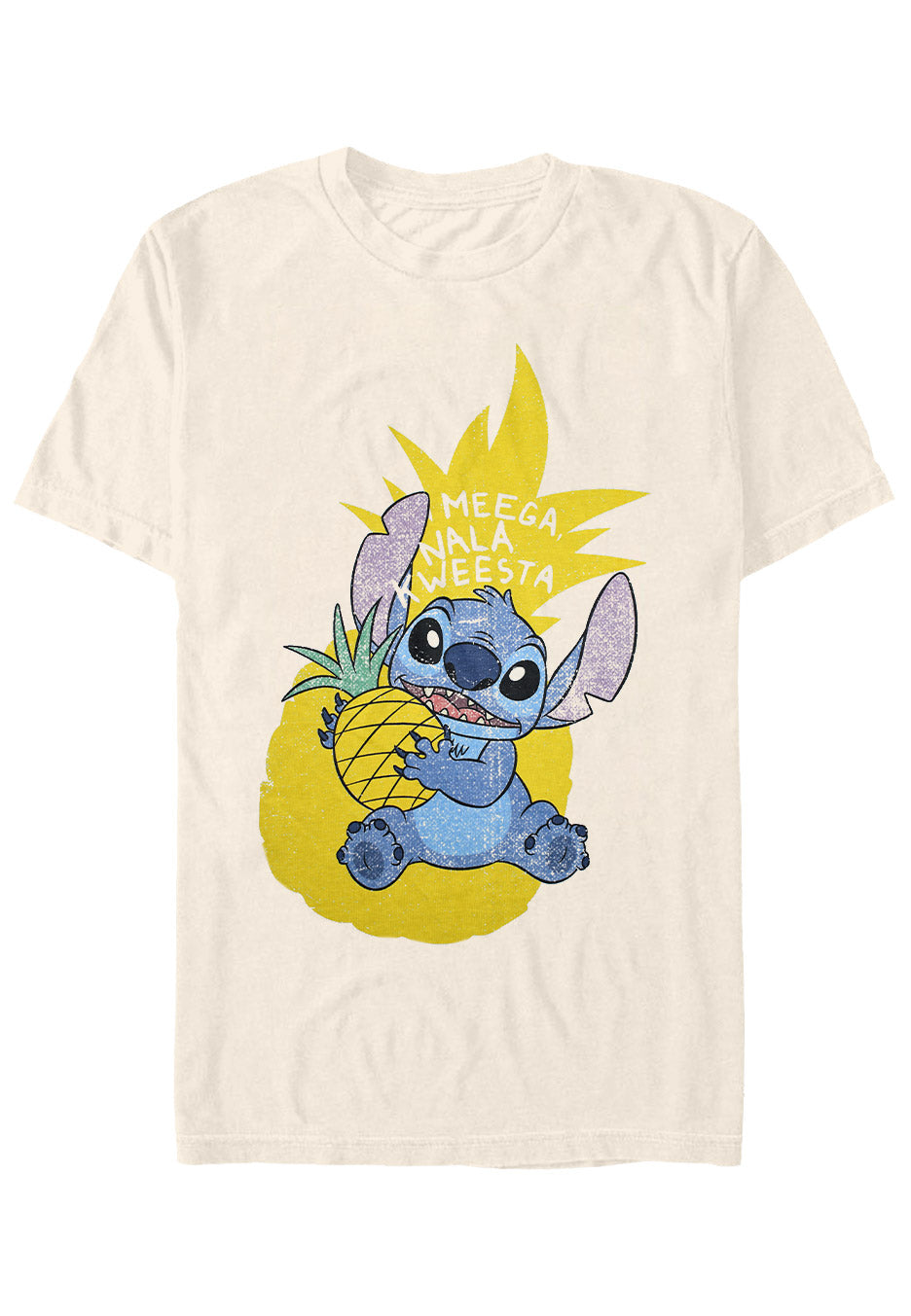 Lilo & Stitch - Pineapple Stitch Beige - T-Shirt Sale 100% Guaranteed