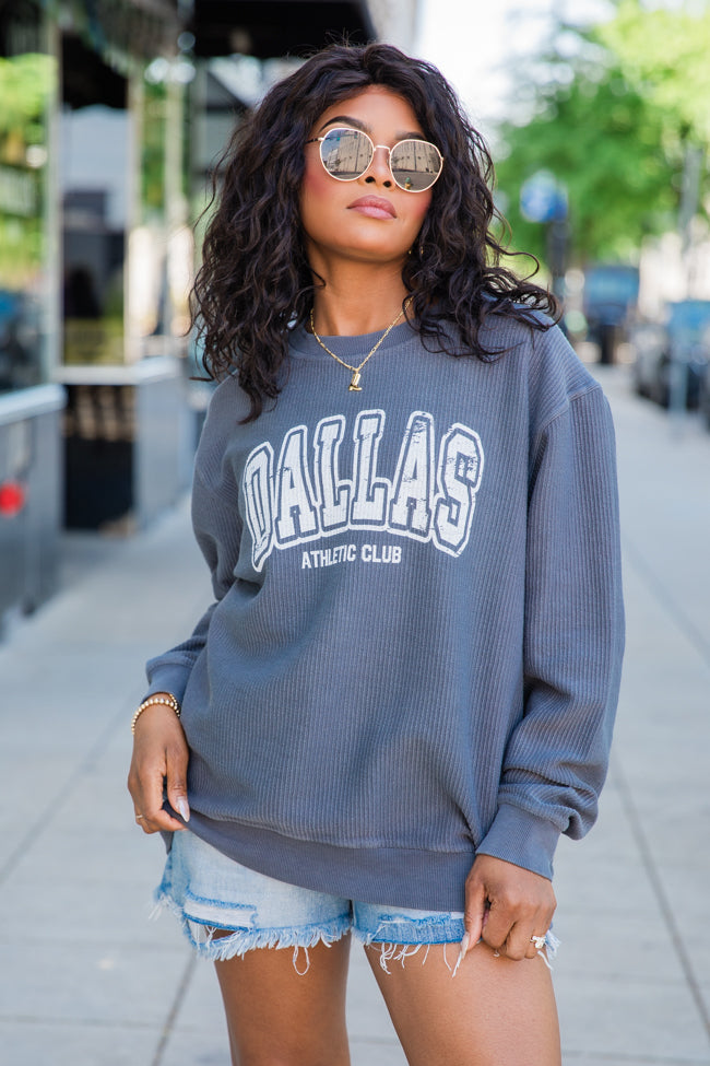 Dallas Athletic Club Charcoal Corded Graphic Sweatshirt Cheap Wiki