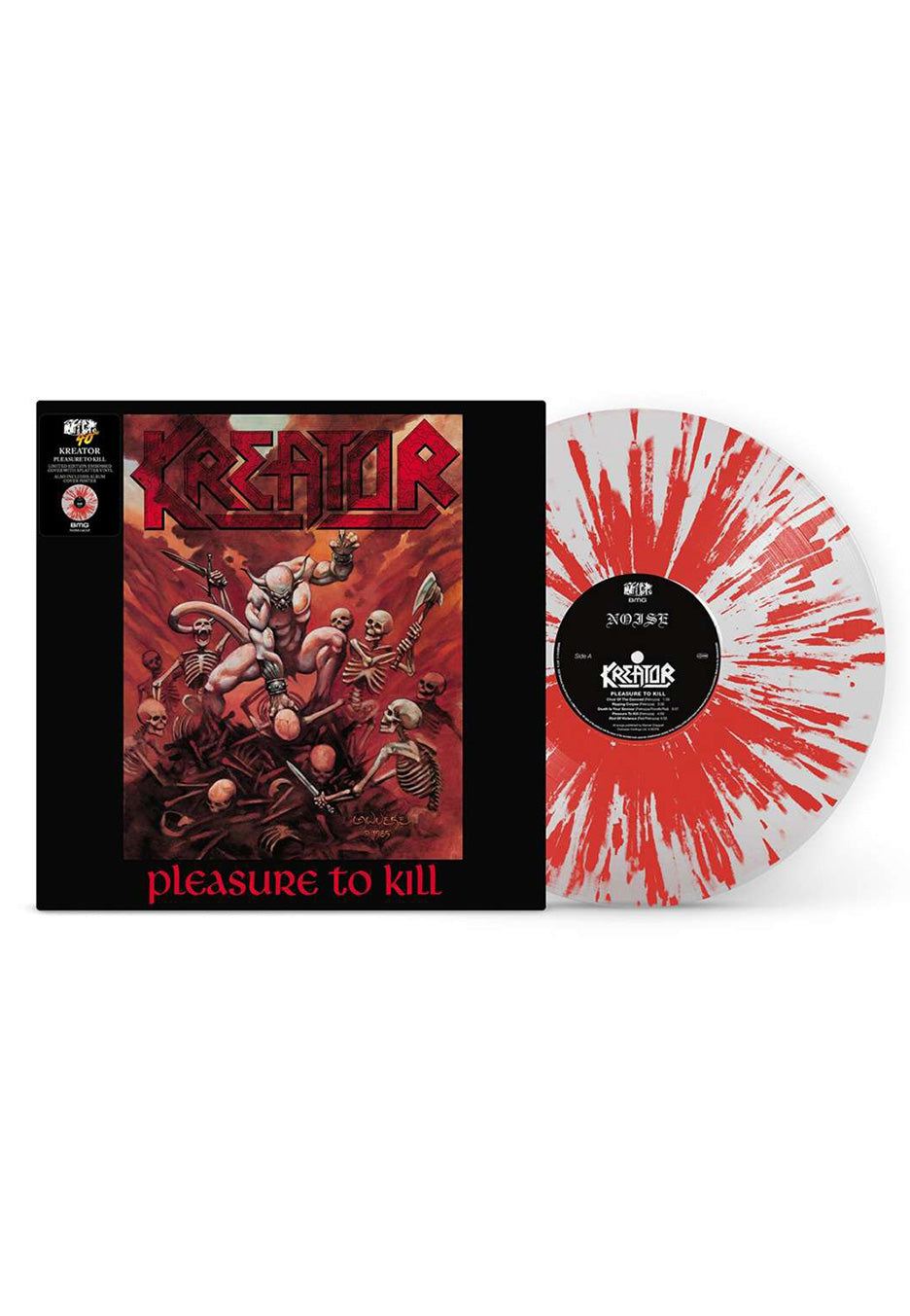 Kreator- Pleasure To Kill White w/ Red Splatter - Colored Vinyl Sale Reliable