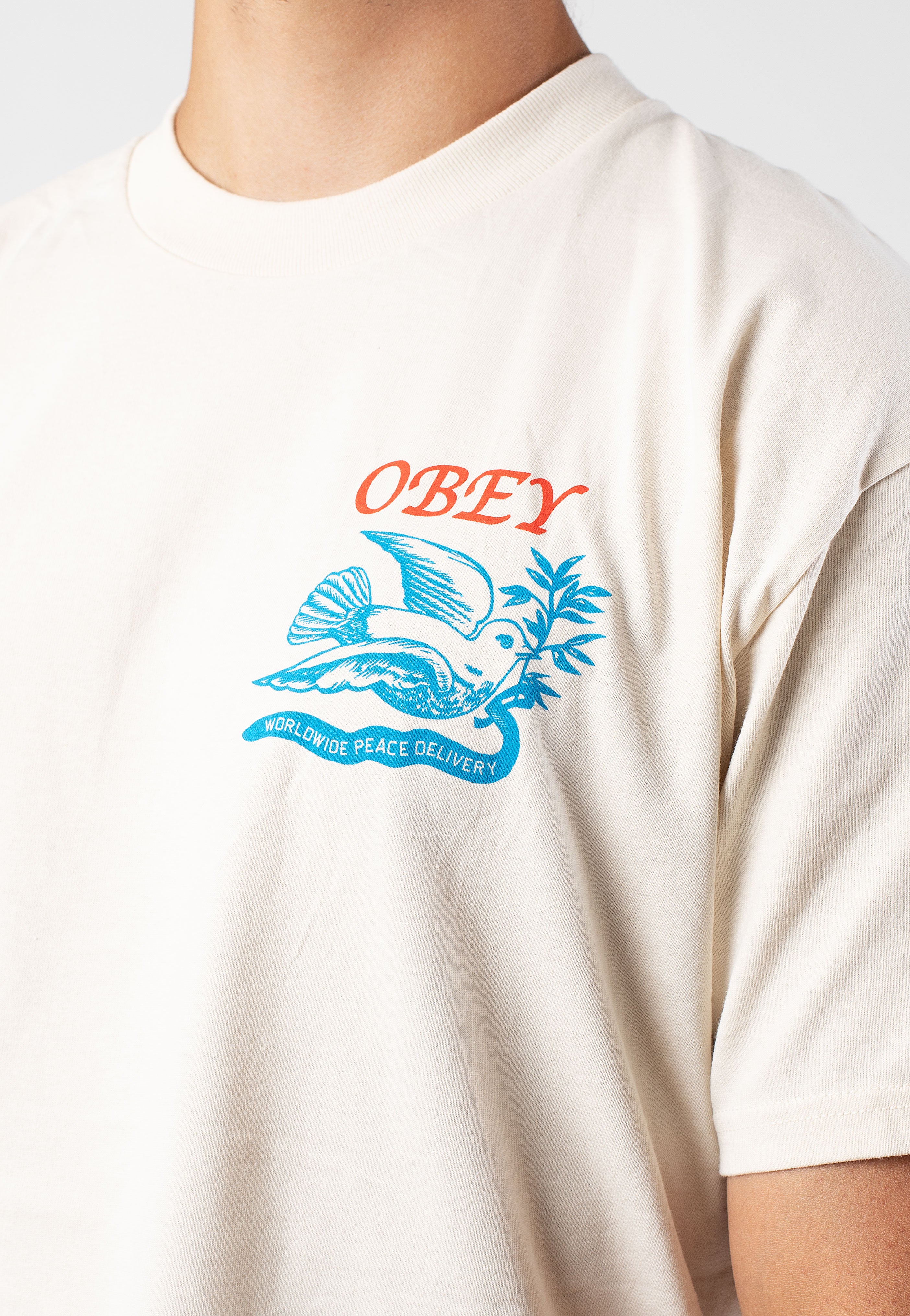 Obey - Peace Delivery Dove Cream - T-Shirt View For Sale