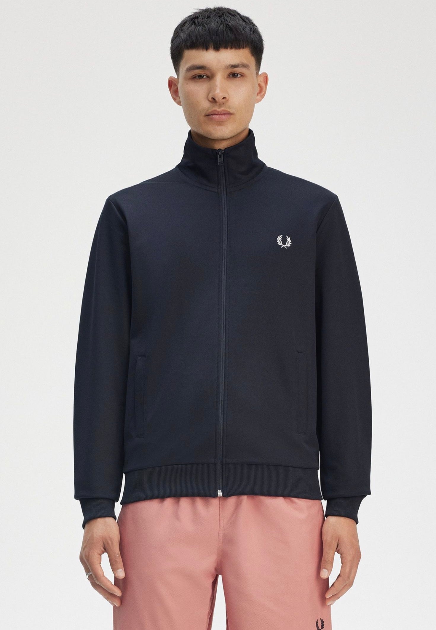 Fred Perry - Track Navy - Track Jacket Outlet Store Cheap Pice