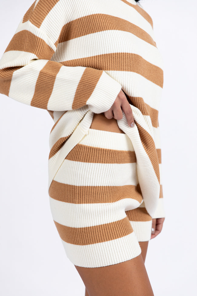 Sign Of The Times Ivory and Tan Striped Sweater Set SALE Discount Eastbay