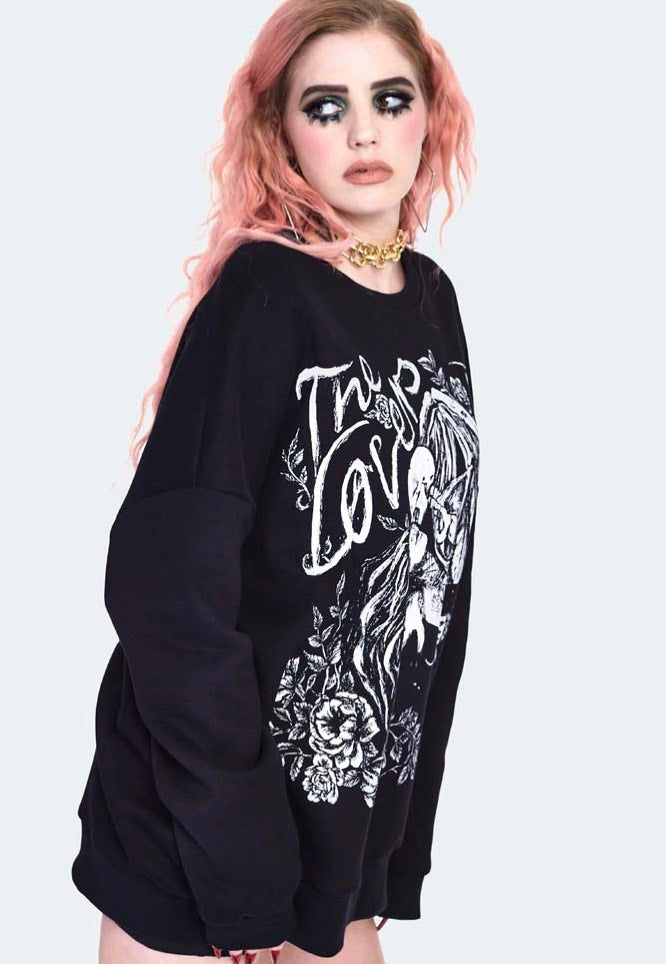 Jawbreaker - Tarot Printed Oversized Black - Sweater Order