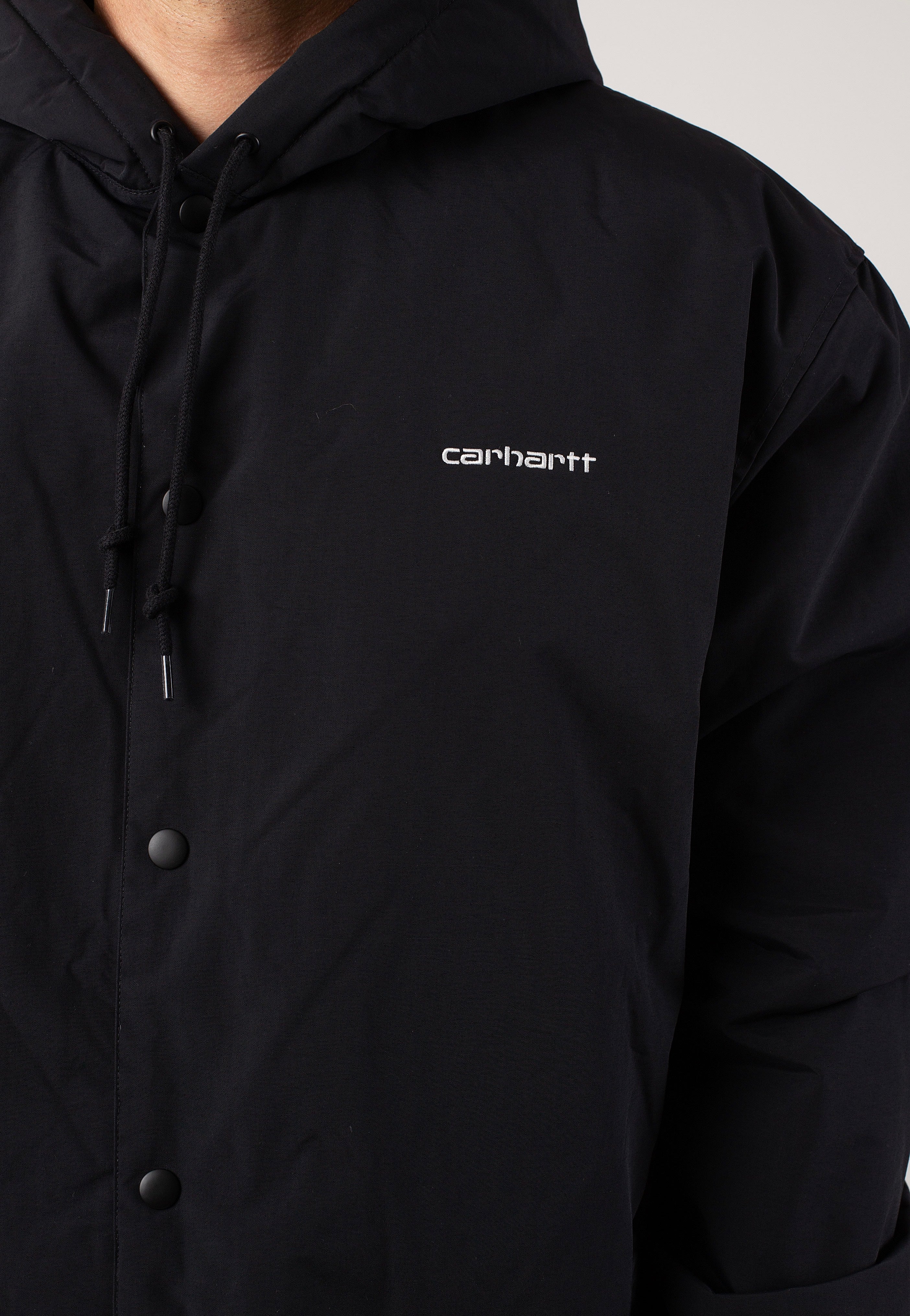 Carhartt WIP - Hooded Coach Black / White - Jacket Outlet With Paypal Order