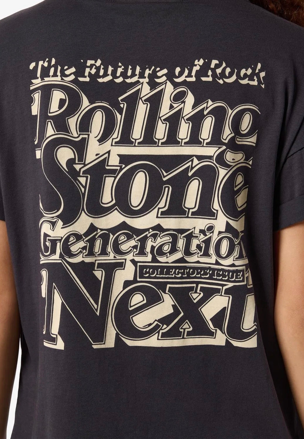 Noisy May x The Rolling Stones - Gaby Obsidian Oatmeal - T-Shirt Free Shipping View