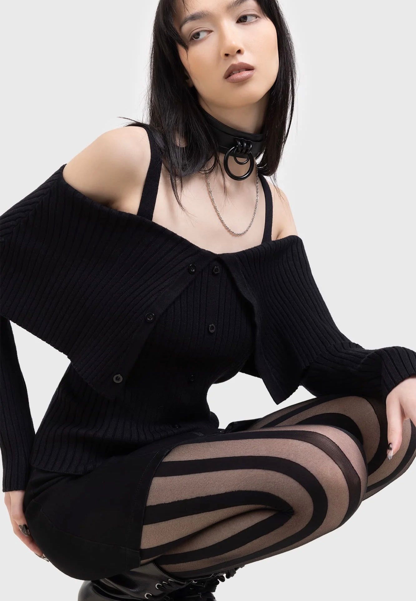 Killstar x Kihilist - Mesmestripe Black - Tights Clearance Best Store To Get