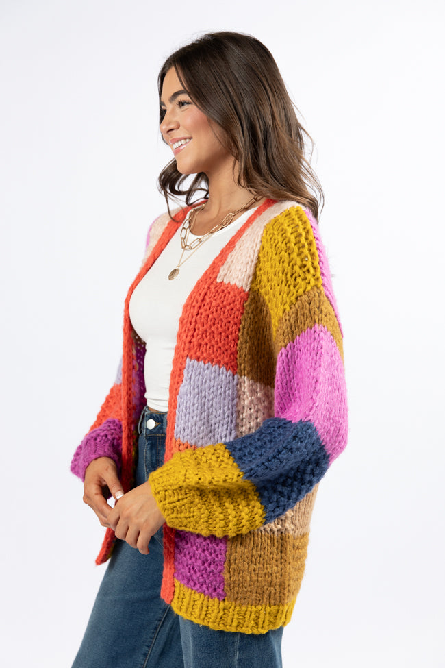 Still Deciding Multi Color Block Cardigan SALE Official For Sale