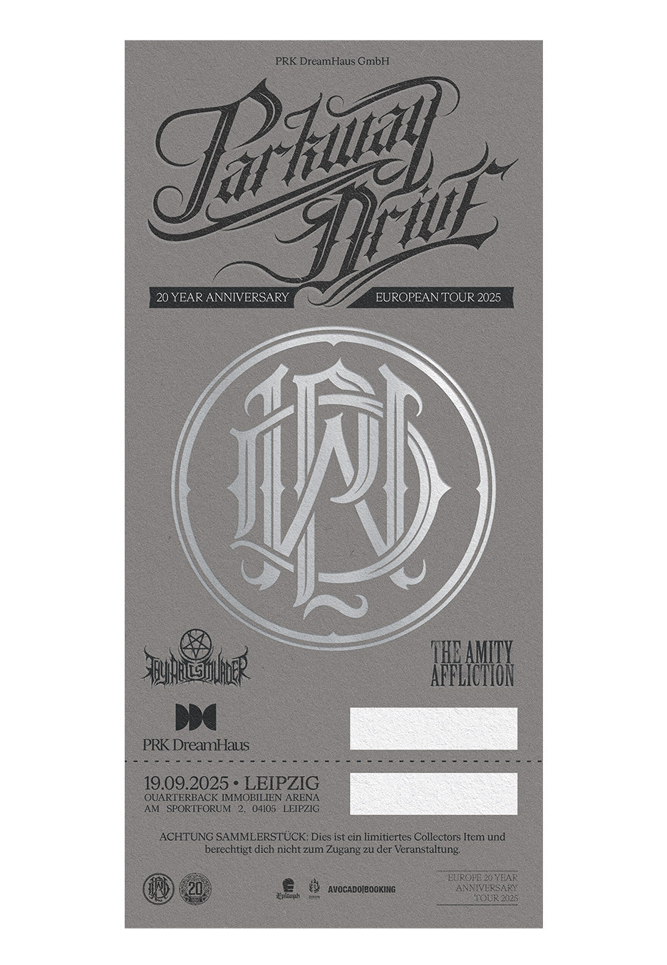 Parkway Drive - 27.09.2025 Dortmund Stehplatz - Ticket Best Place Sale Online