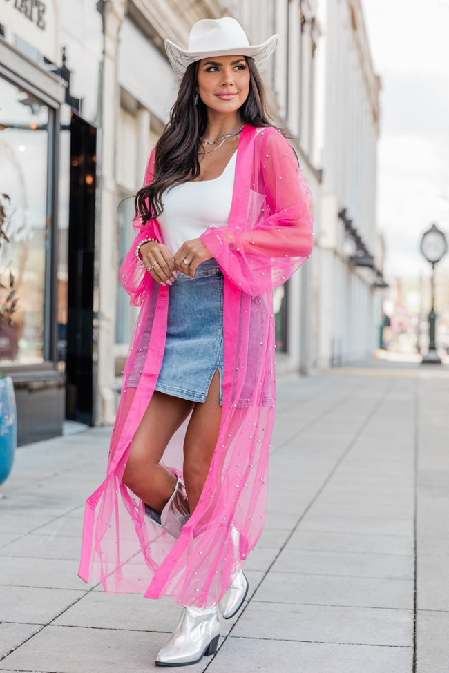 Bad Blood Pink Embellished Kimono FINAL SALE Latest Collections Cheap Pice