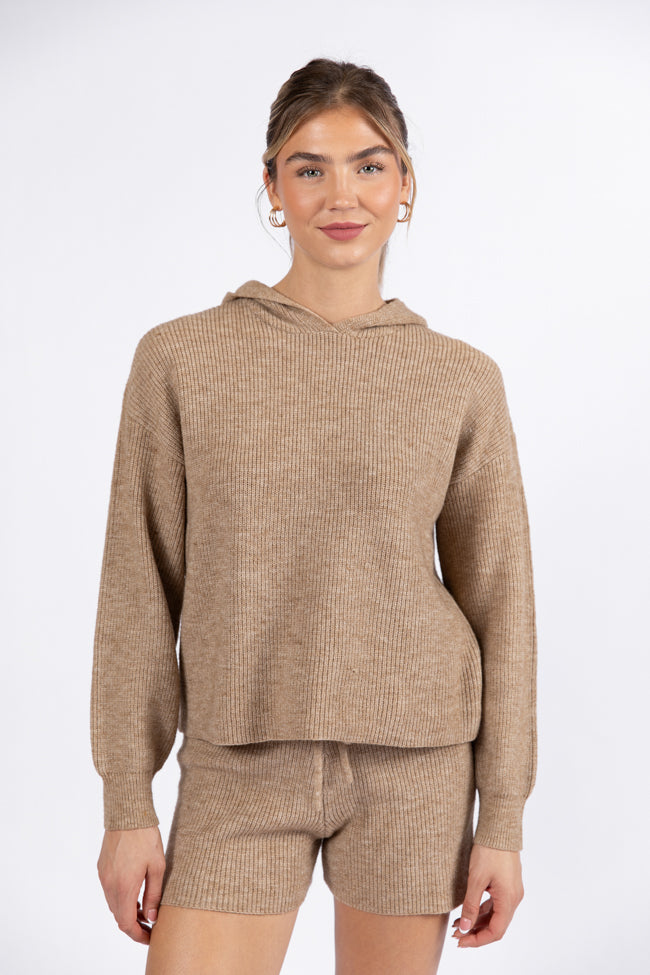 Cloud Chaser Mocha Sweater Knit Hoodie SALE Discount Amazon