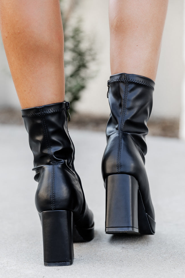 Candace Black Square Toe Booties FINAL SALE Discount Wholesale