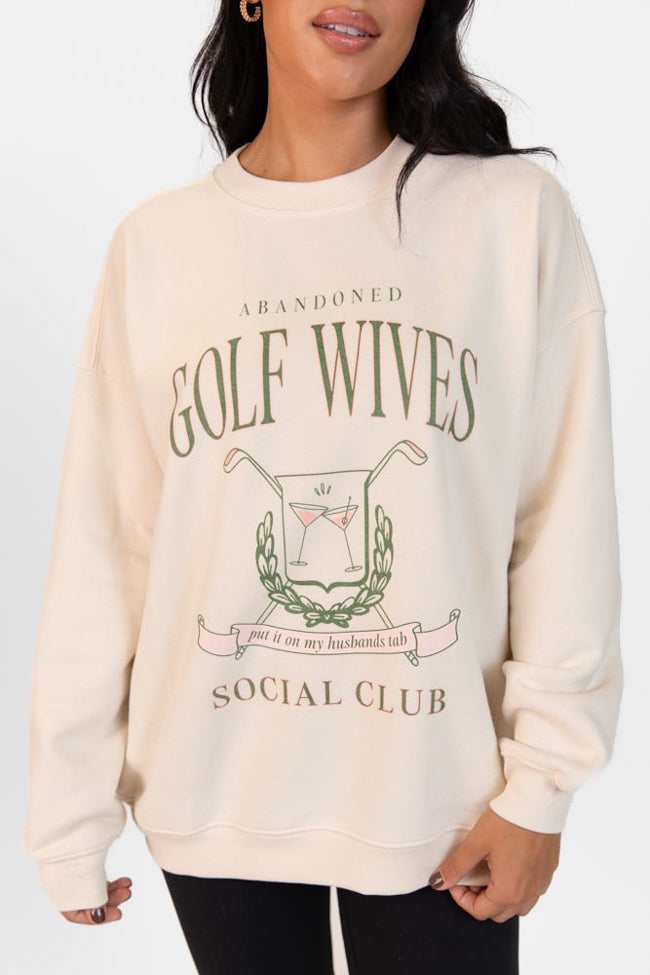 Golf Wives Cream Oversized Graphic Sweatshirt Cheap Sale Cost