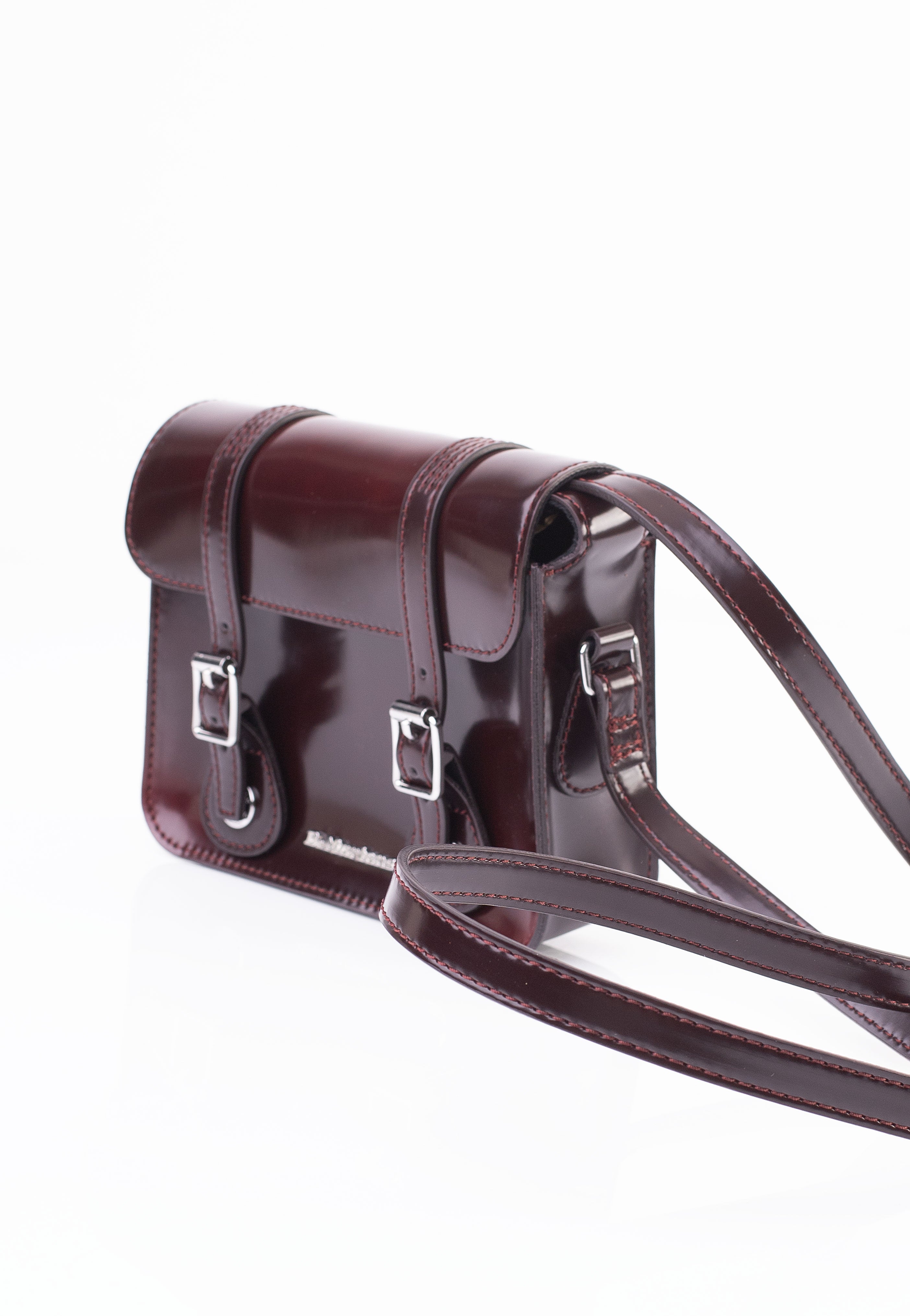 Dr. Martens - 7' Satchel Cherry Red Oxford Rub Off - Bag Marketable Sale Online