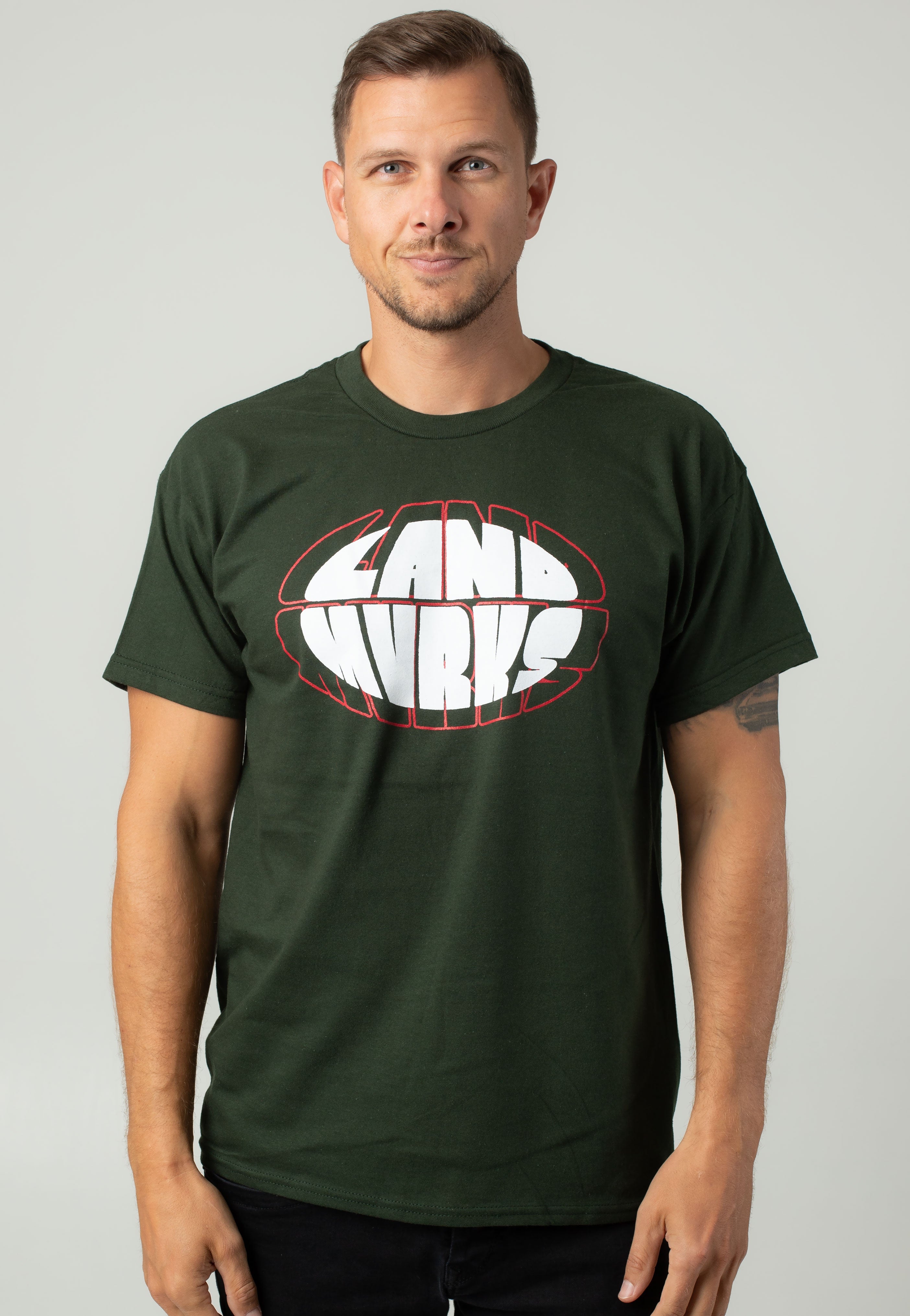 Landmvrks - Outline Grunge Forest Green - T-Shirt Buy Cheap Factory Outlet