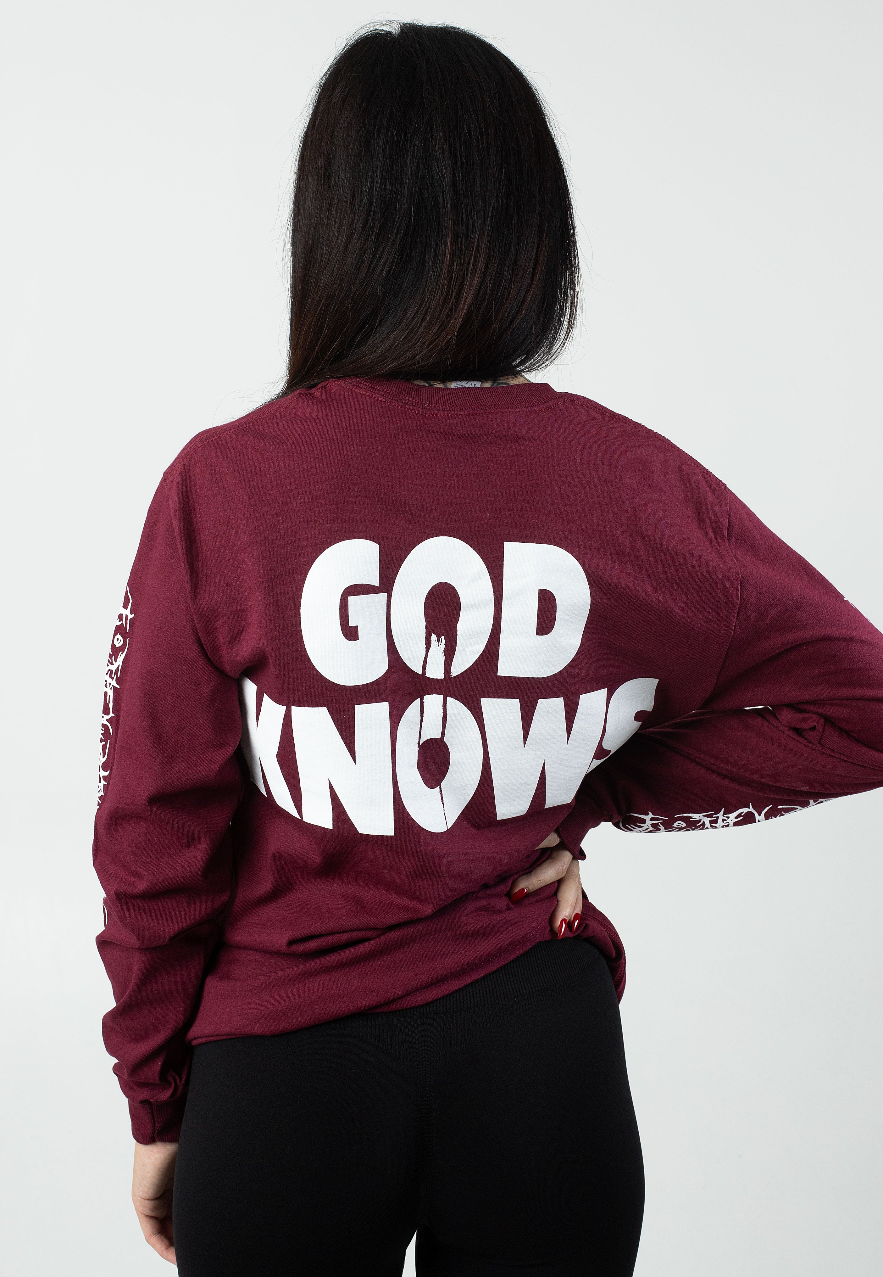 Knocked Loose - God Knows Burgundy - Longsleeve Cheap Sale 100% Original