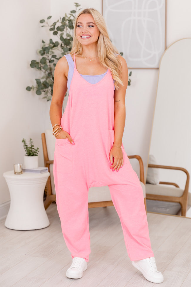 Day In The Life Neon Pink Jumpsuit Clearance Store For Sale