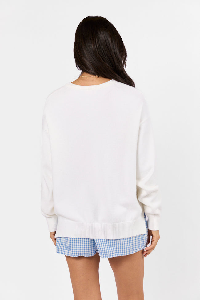 Beach Street Ivory Sweater Fashionable For Sale