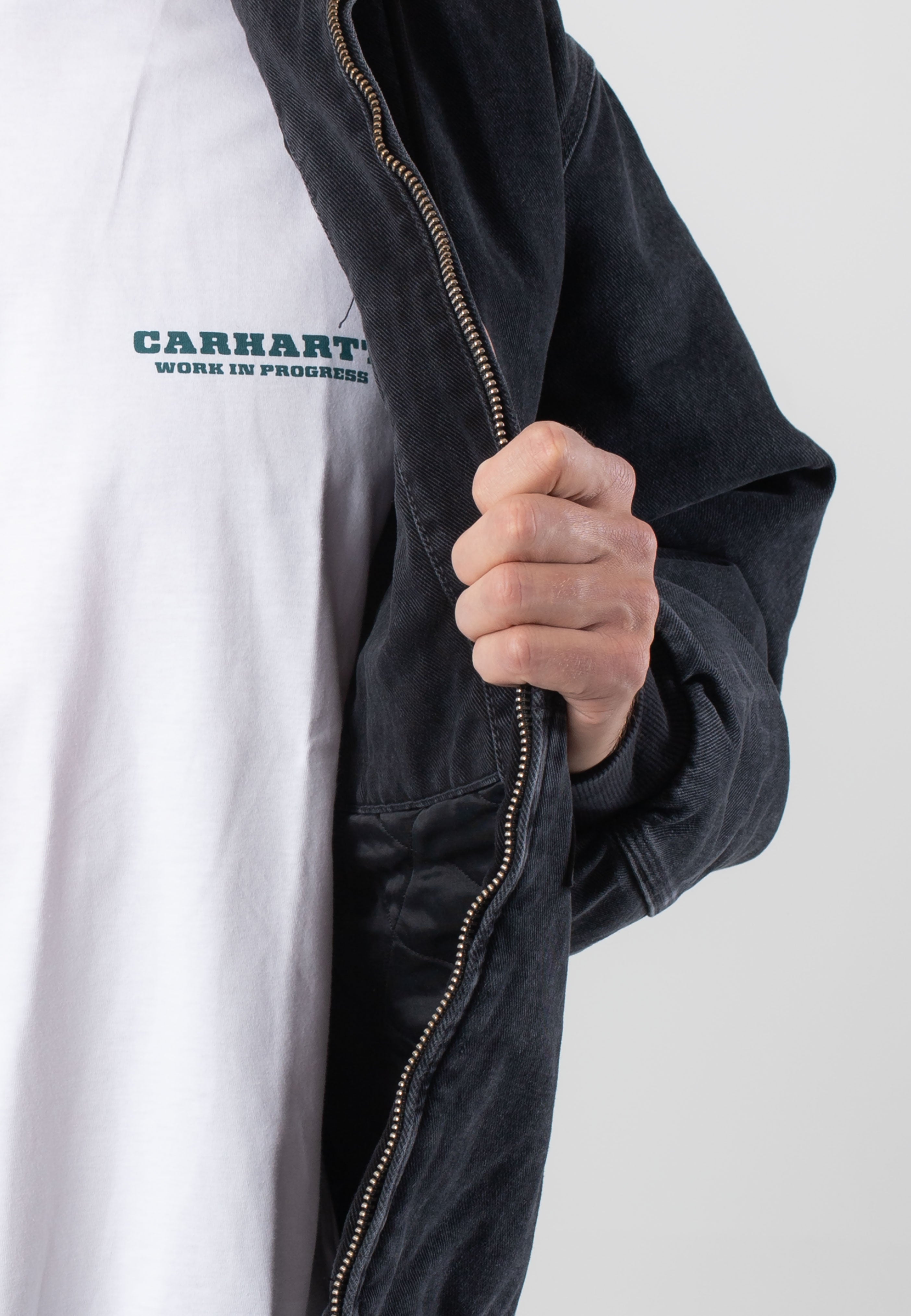 Carhartt WIP - OG Active Rivet Stone Washed Black - Jacket Clearance How Much