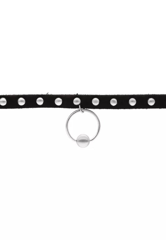 Wildcat - Ring Of O Studded Black - Choker 100% Authentic