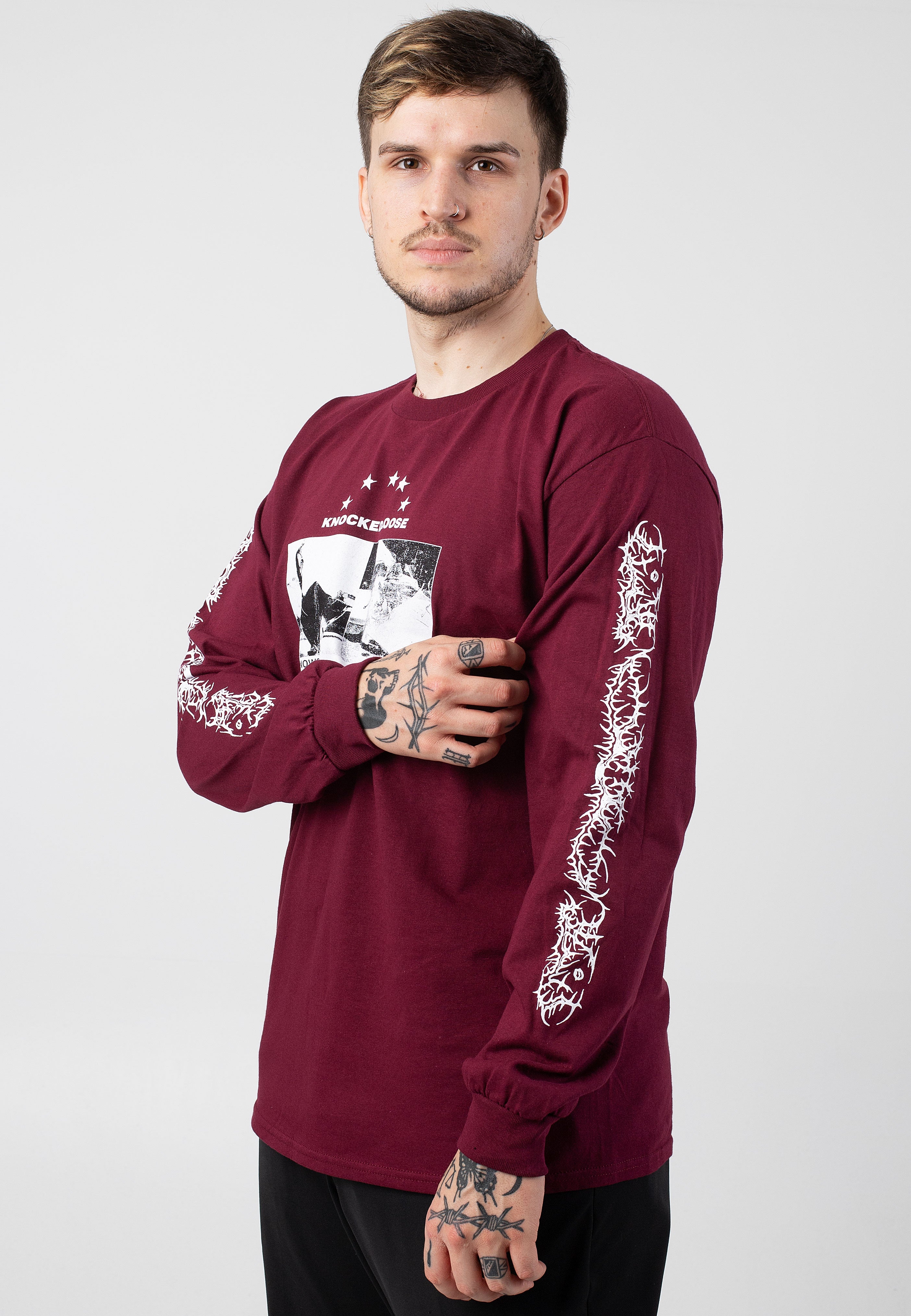 Knocked Loose - God Knows Burgundy - Longsleeve Cheap Sale 100% Original