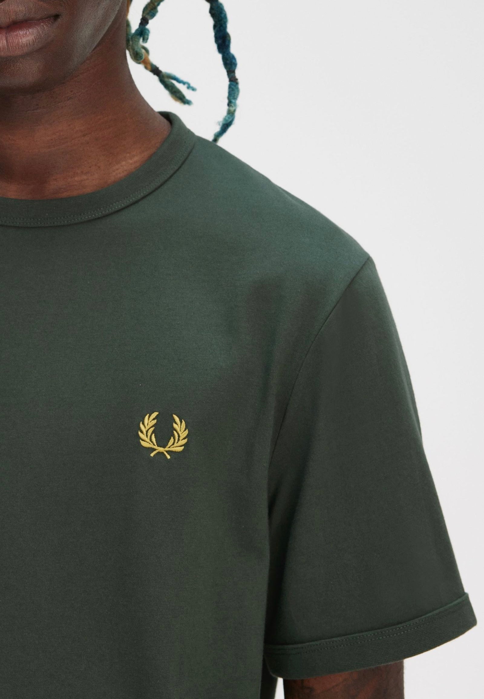 Fred Perry - Ringer Court Green - T-Shirt Outlet Cheap Online