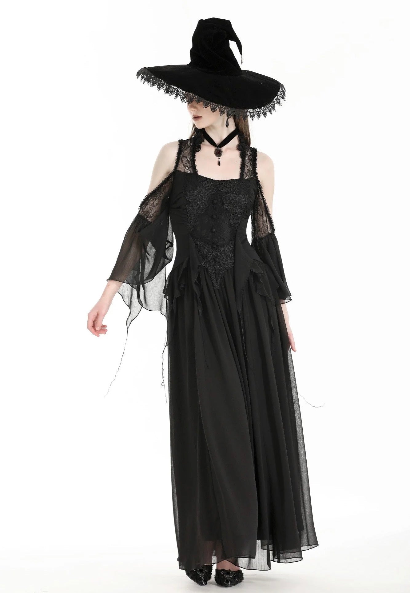 Dark In Love - Halloween Witch Off Shoulder Black - Dress Geniue Stockist Cheap Pice