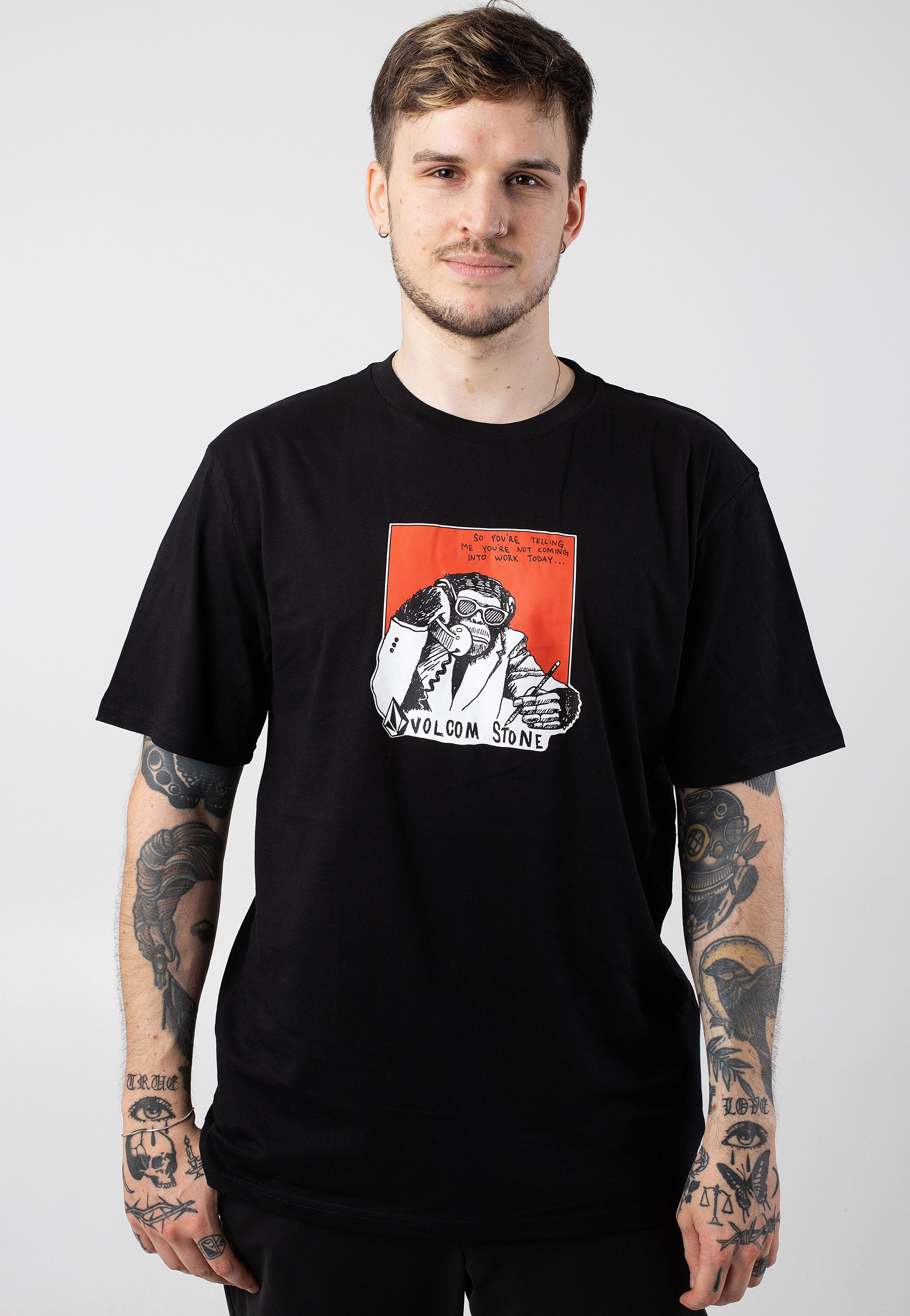 Volcom - Chimp Basic Black - T-Shirt Sale Discount