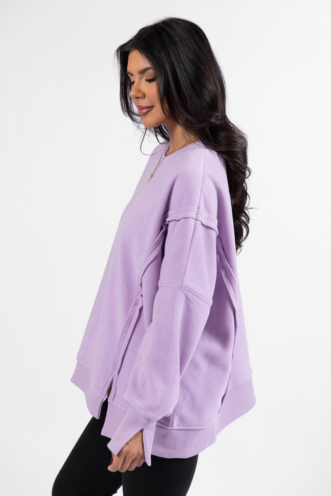 Scouted Out Purple Oversized Fleece Sweatshirt Authentic