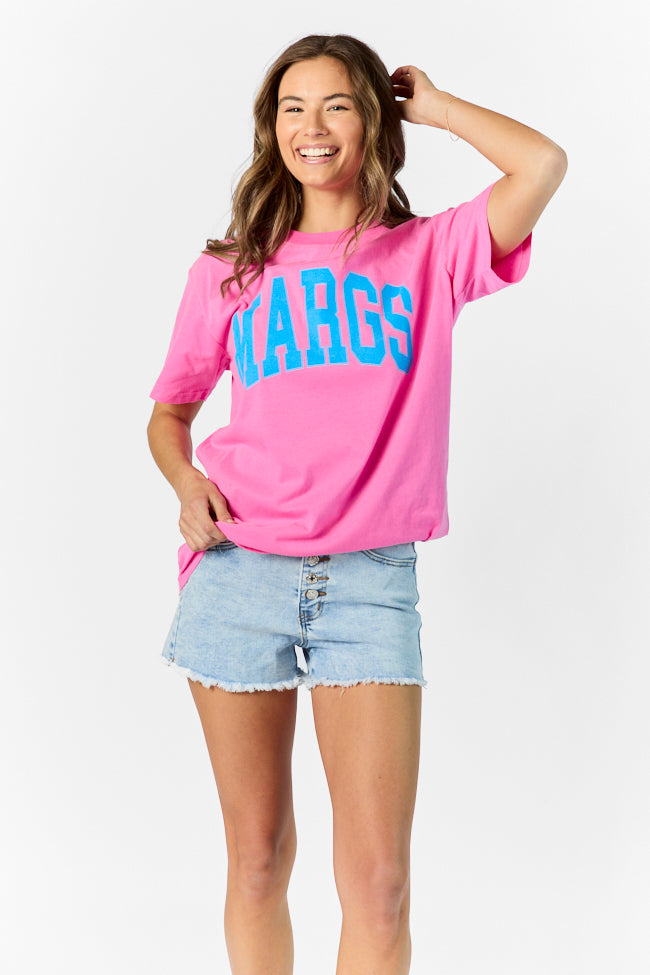 Margs Hot Pink Oversized Graphic Tee Discount Eastbay