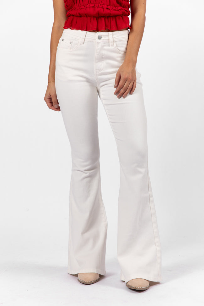 Maren White Stretchy Flare Jeans FINAL SALE Free Shipping Good Selling