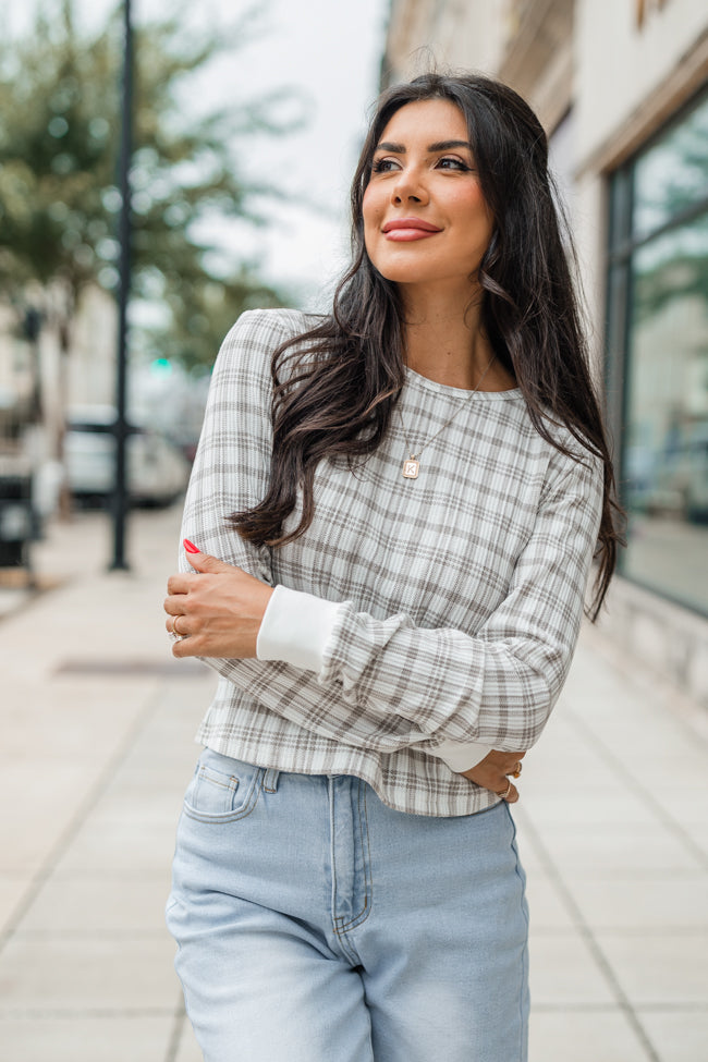 Layers Of Love In Plaid To Be Here Waffle Layering Top Cheap With Mastercard