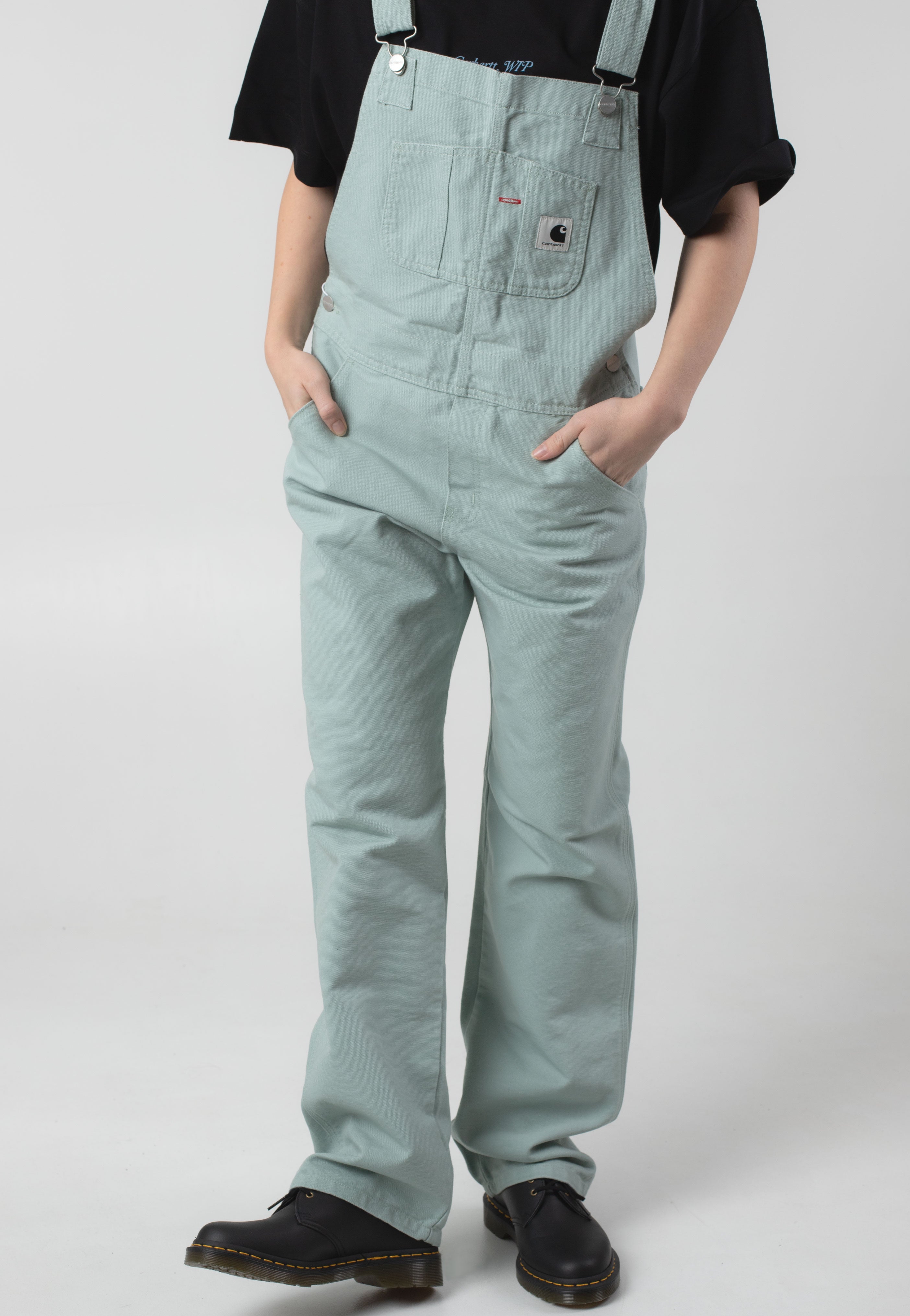 Carhartt WIP - W' Bib Straight Rinsed Frosted Green - Dungarees