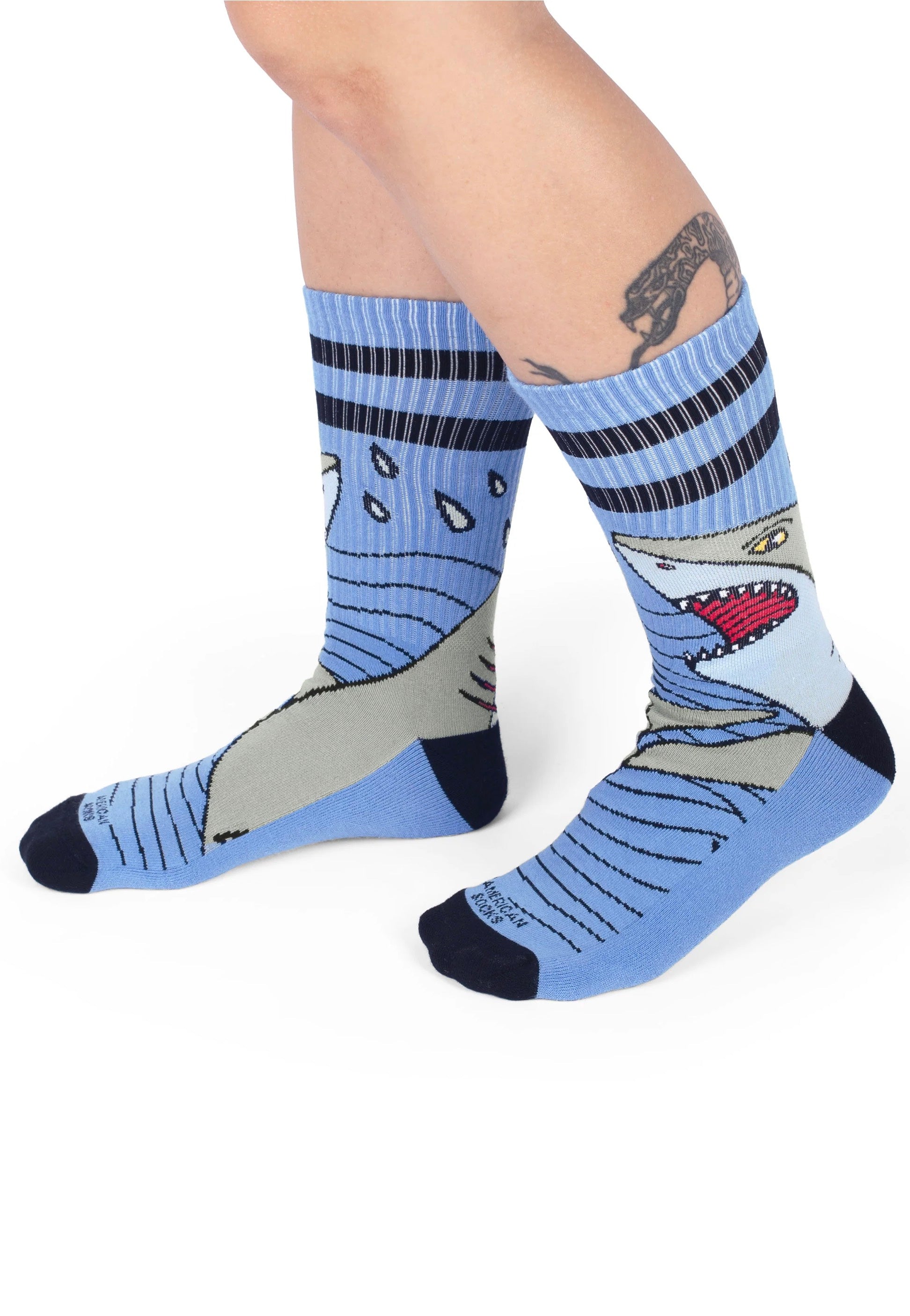 American Socks - Shark Strike Mid High Purple - Socks Best Pices Cheap Pice