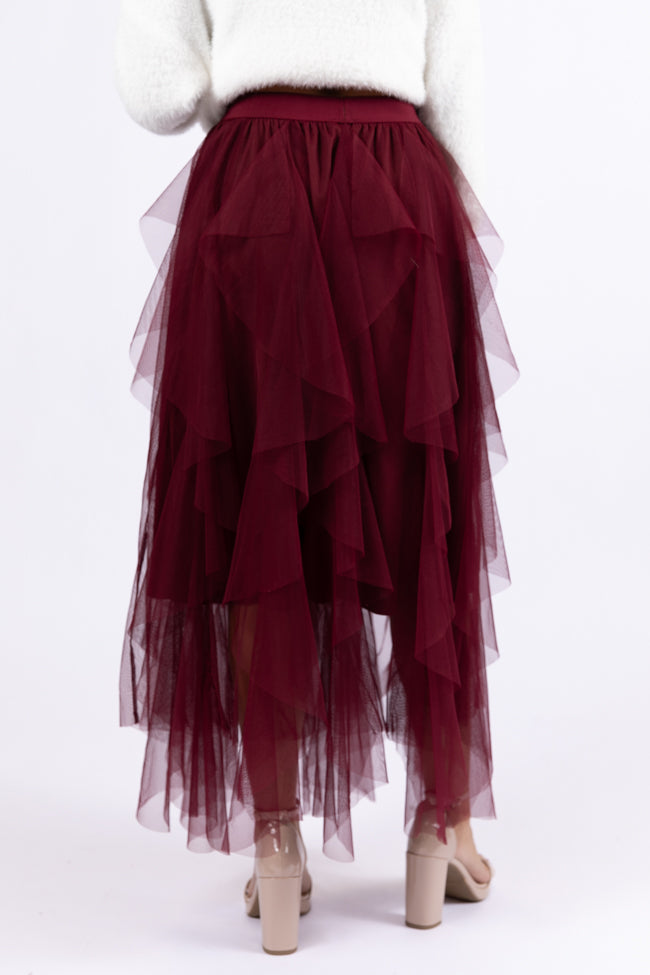 Magical Feeling Wine Tulle Maxi Skirt FINAL SALE Cheap Cost