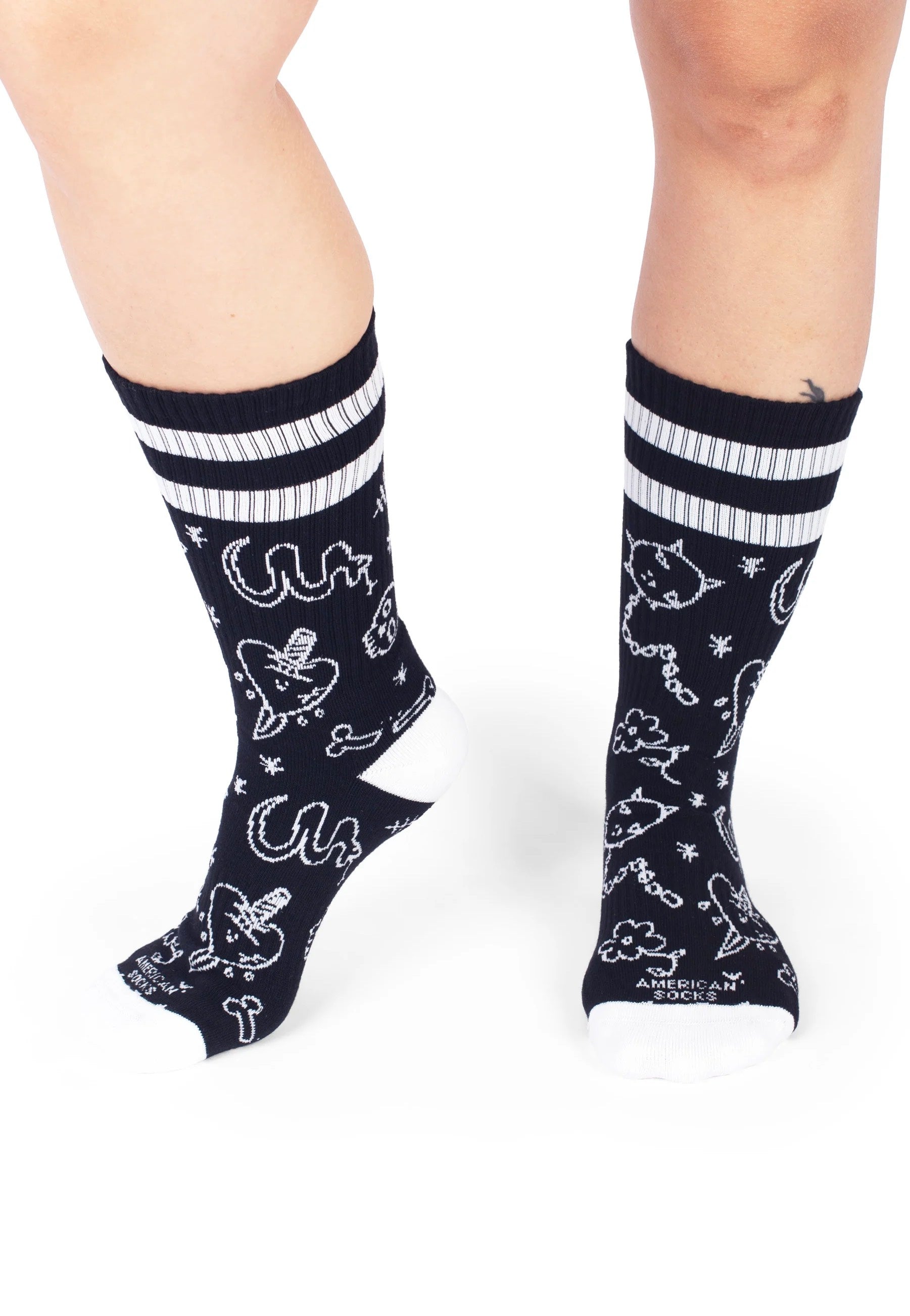 American Socks - Mangual Mid High Black - Socks Discount Best Place