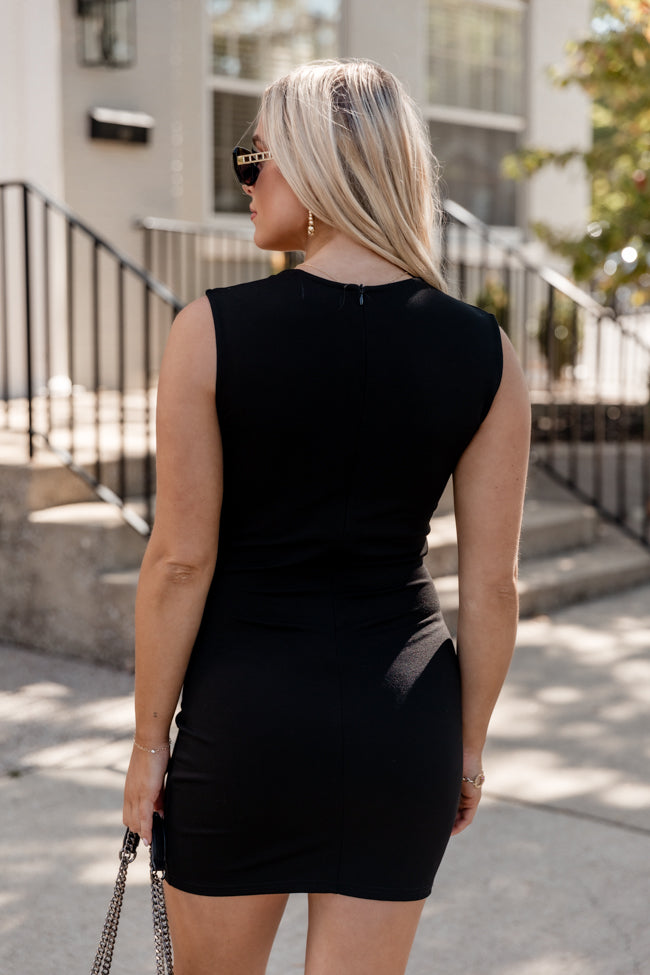 I'm Pretty Sure Black Square Neck Mini Dress FINAL SALE