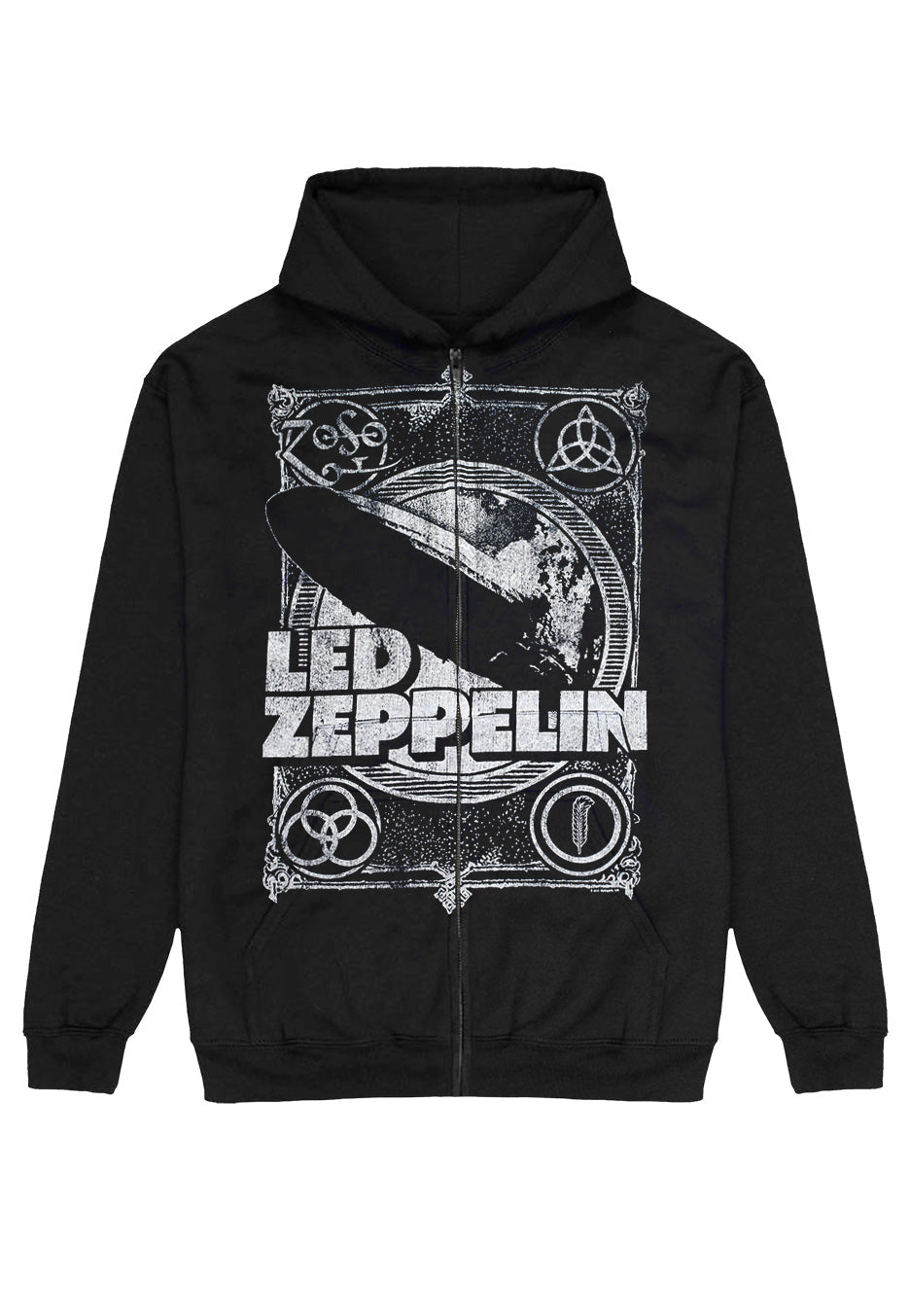 Led Zeppelin - Vintage Print Blue - Zipper Latest Sale Online