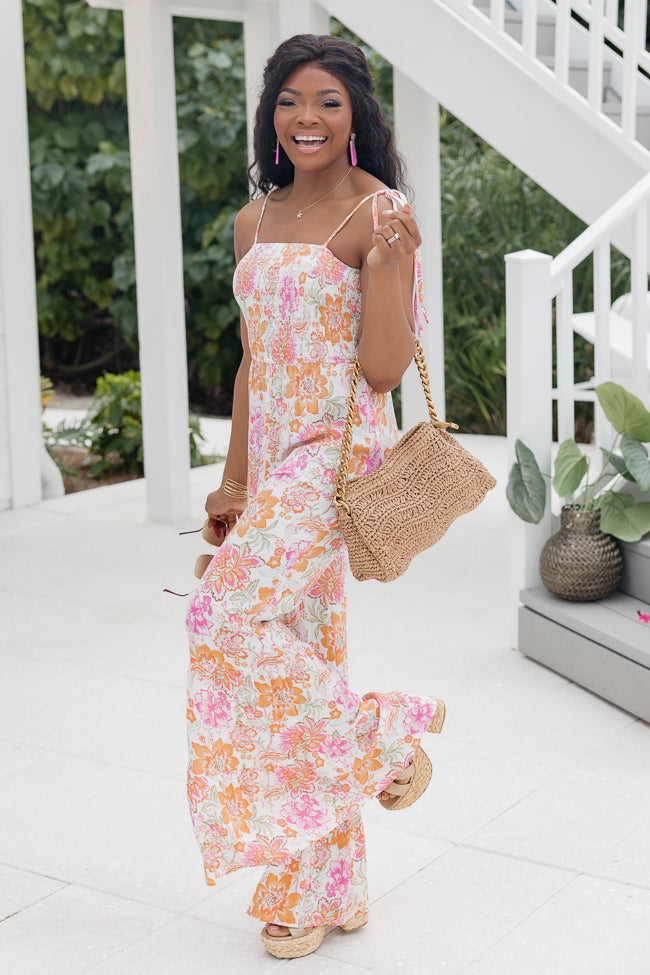 Aware Of This Multi Floral Flare Leg Jumpsuit FINAL SALE Best Wholesale