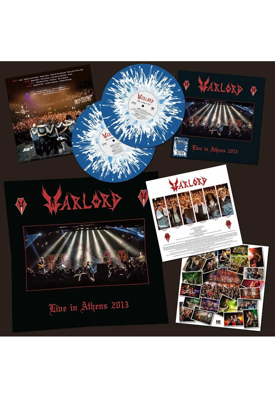 Warlord - Live In Athens Blue/White - Splattered Vinyl Sale Wiki