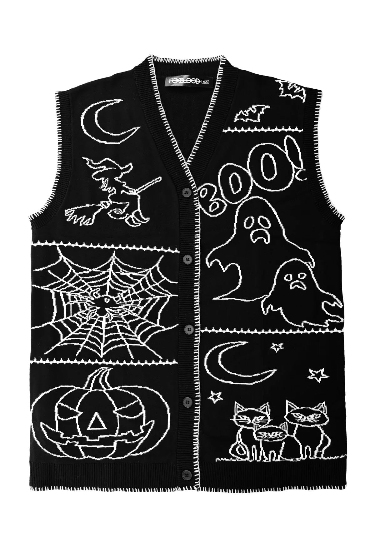 Foxblood - Halloween Night Patchwork Black - Vest Outlet Top Quality