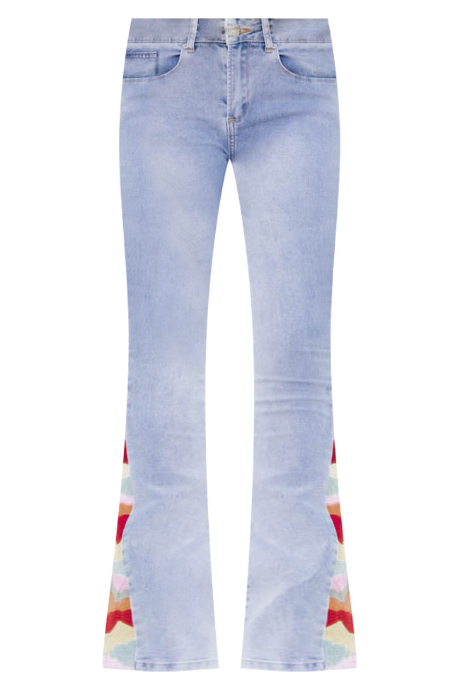 Cherish The Moment Embroidered Flare Jeans FINAL SALE Free Shipping Pick A Best