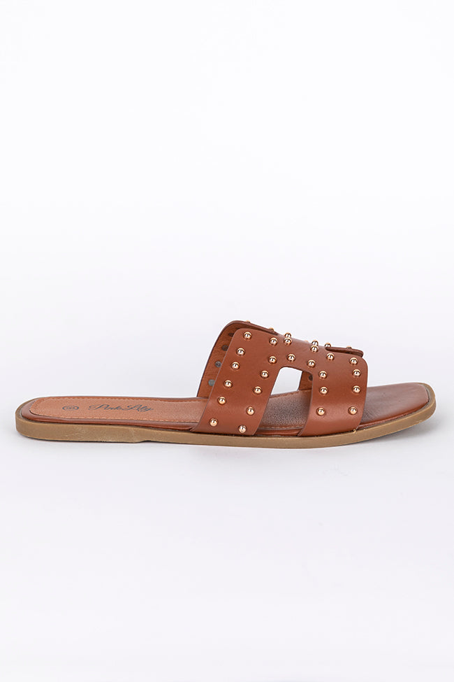 Carrie Camel and Gold Studded Sandals FINAL SALE Clearance Online Amazon